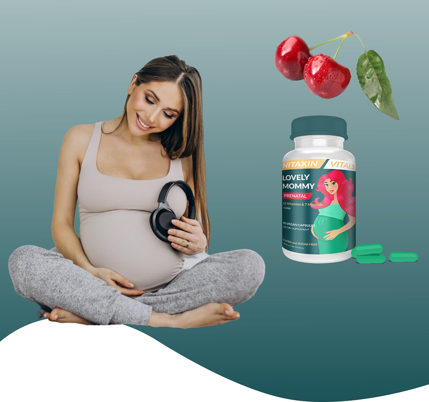 Packaging packaging design Character design  package cartoon pregnancy supplement brand identity vitamins Character