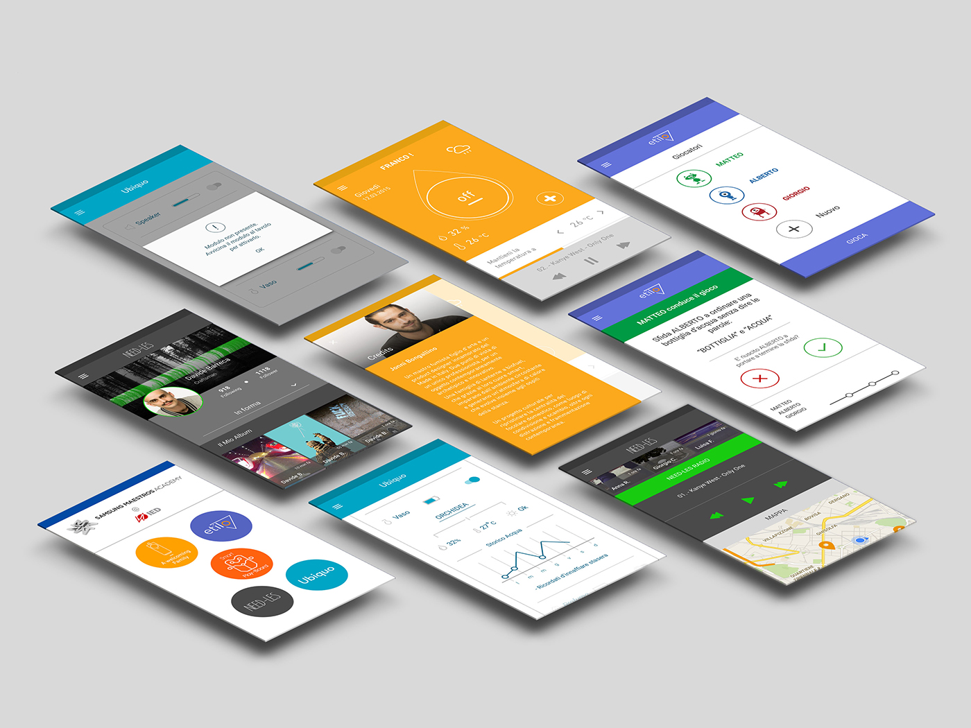 Samsung narai milan Fablab Leo Burnett SAMSUNG MAESTROS ACADEMY visual design app design user interface