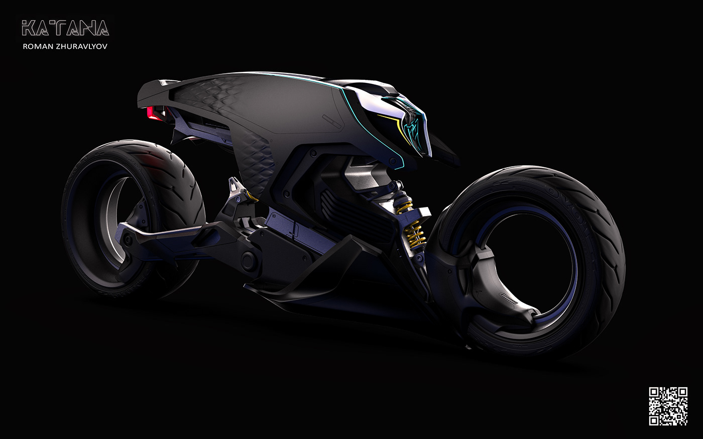 Vehicle automotive   concept motorcycle Bike HardSurface Cyberpunk sci-fi drone romanzhuravlyov