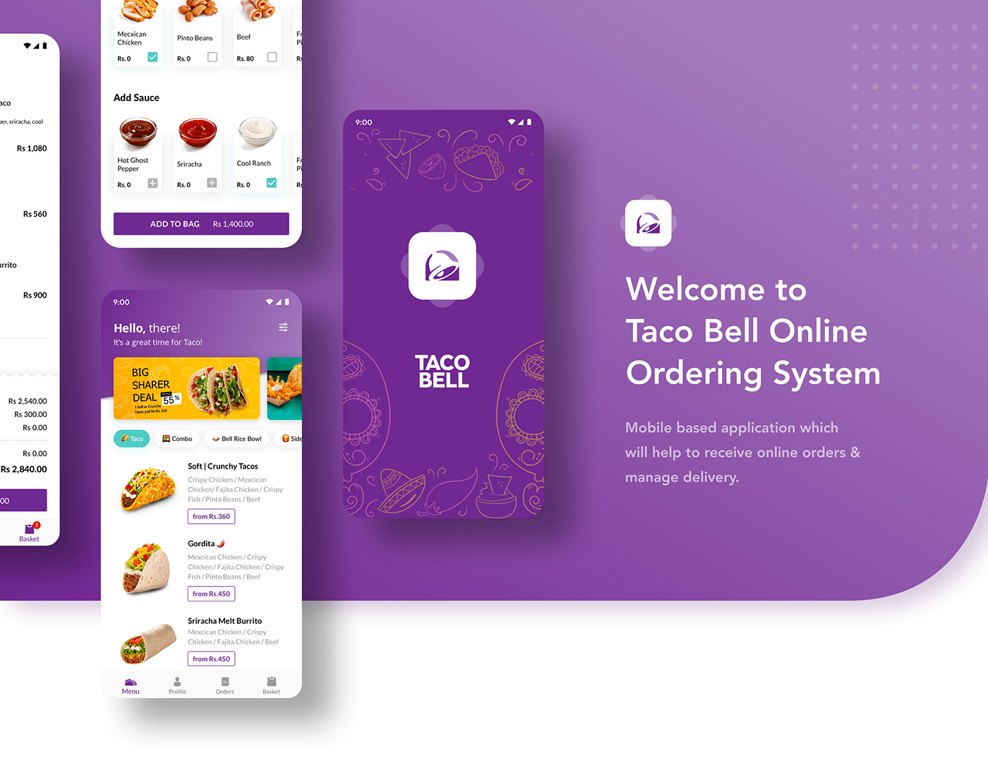 ordering app food ordering Mobile app Case Study tacobell Online Ordering ux clounote driverapp restaurantapp