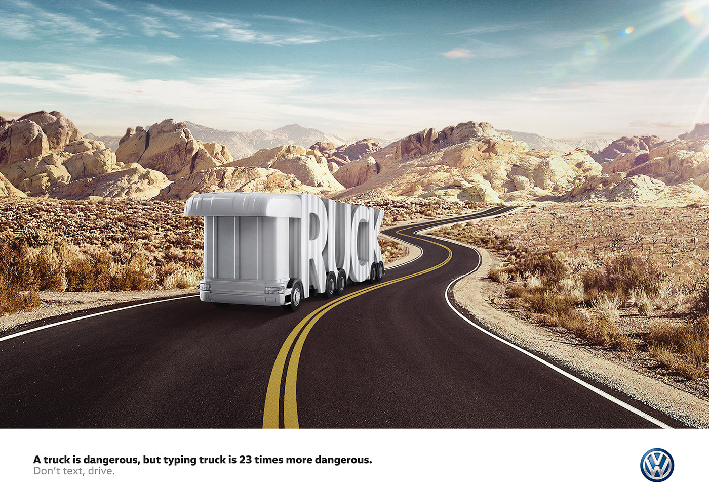 volkswagen dont text drive lettering type kill automotive   ad peru