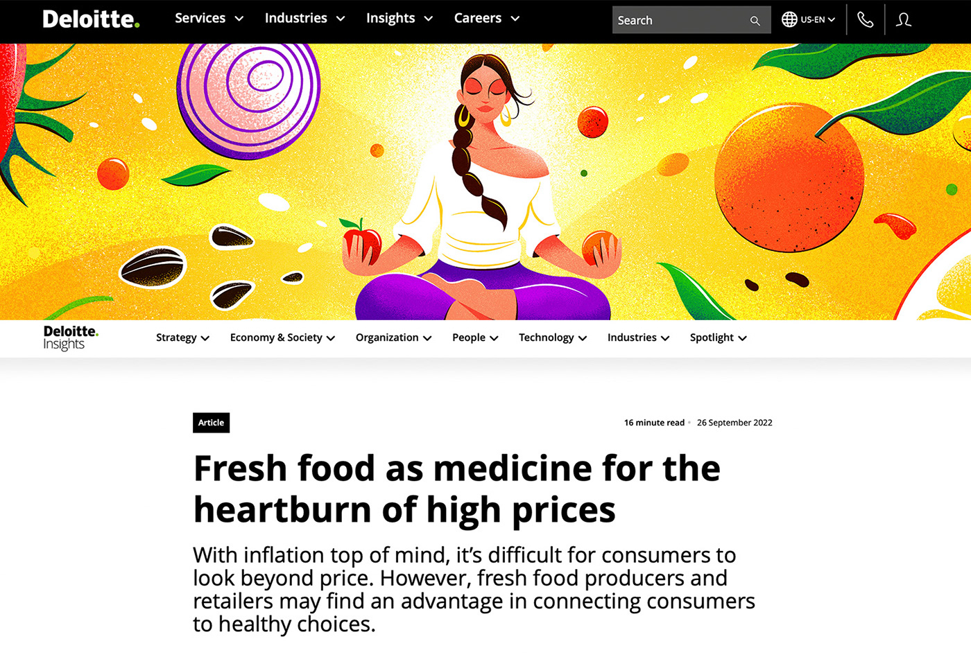 deloitte Editorial Illustration Food  fresh food