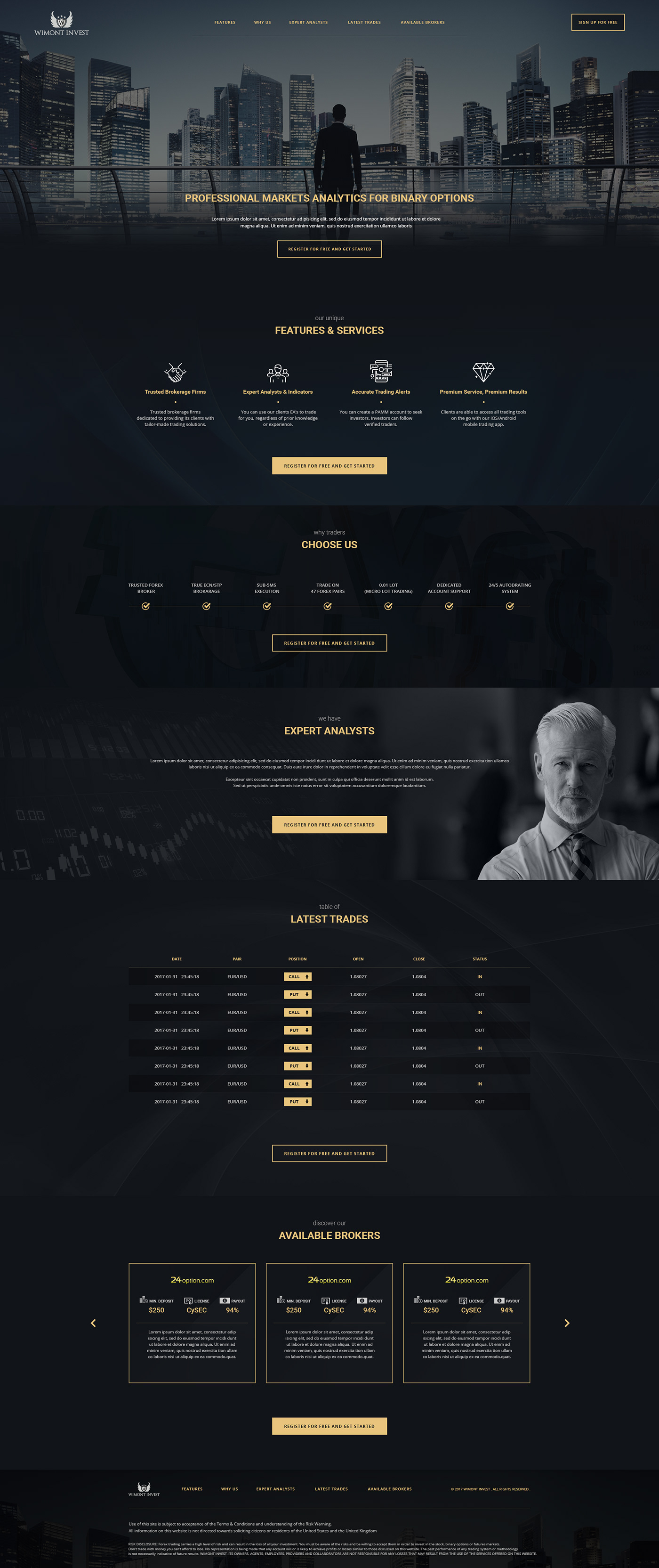 business corporate finance Forex Investment landing page trade UI/UX Web Design  Website