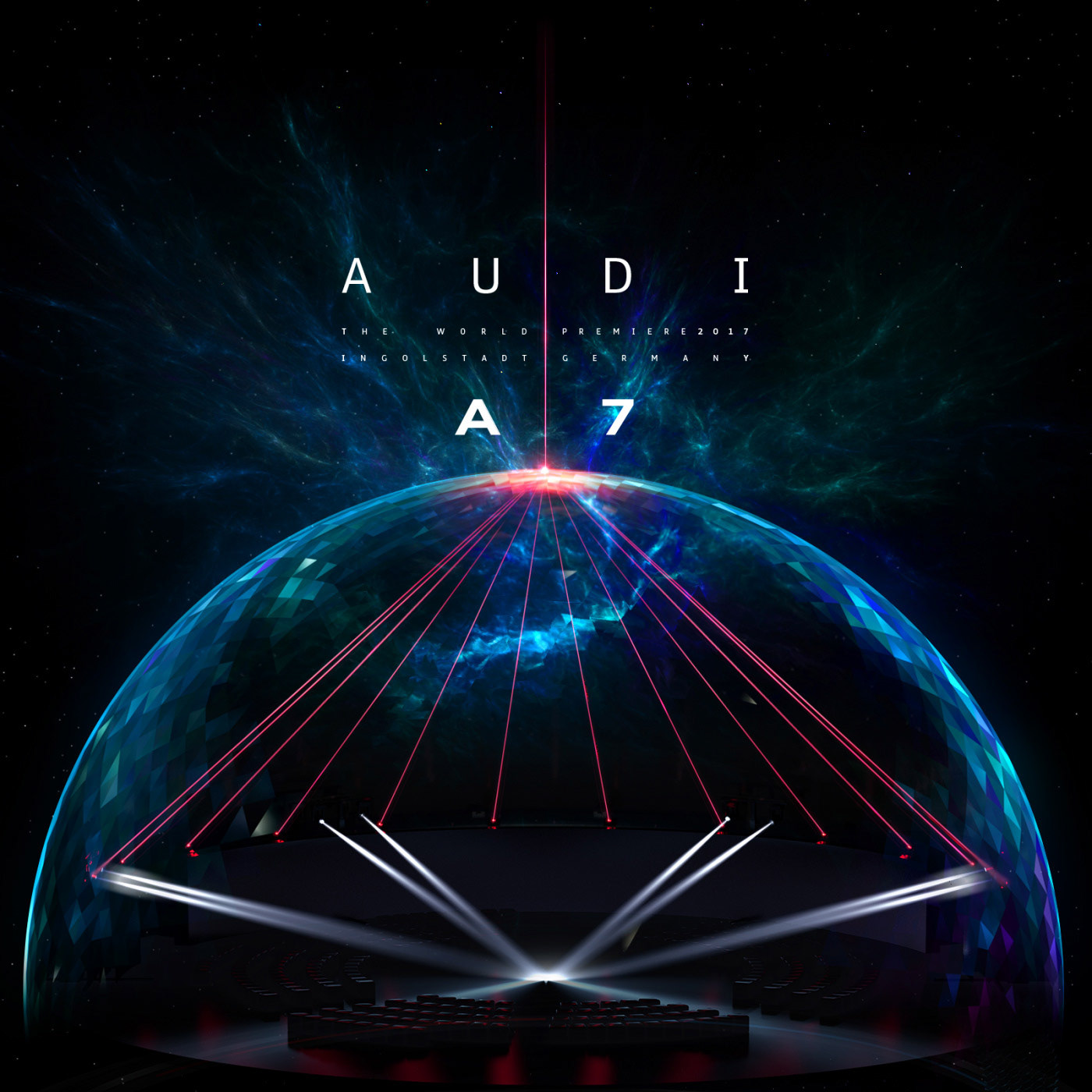 dome projection laser Show Audi