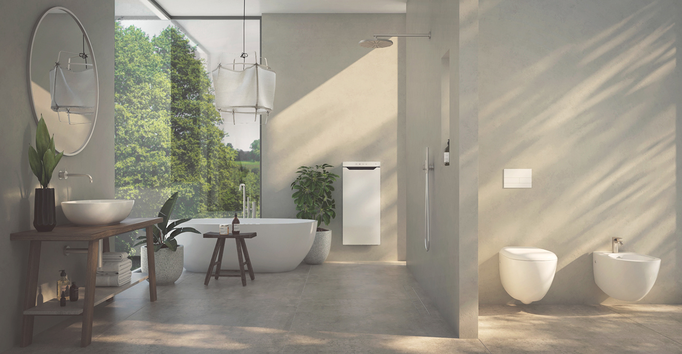 archviz bath bathroom CGI Competition Interior modern SHOWER Spa visualisation