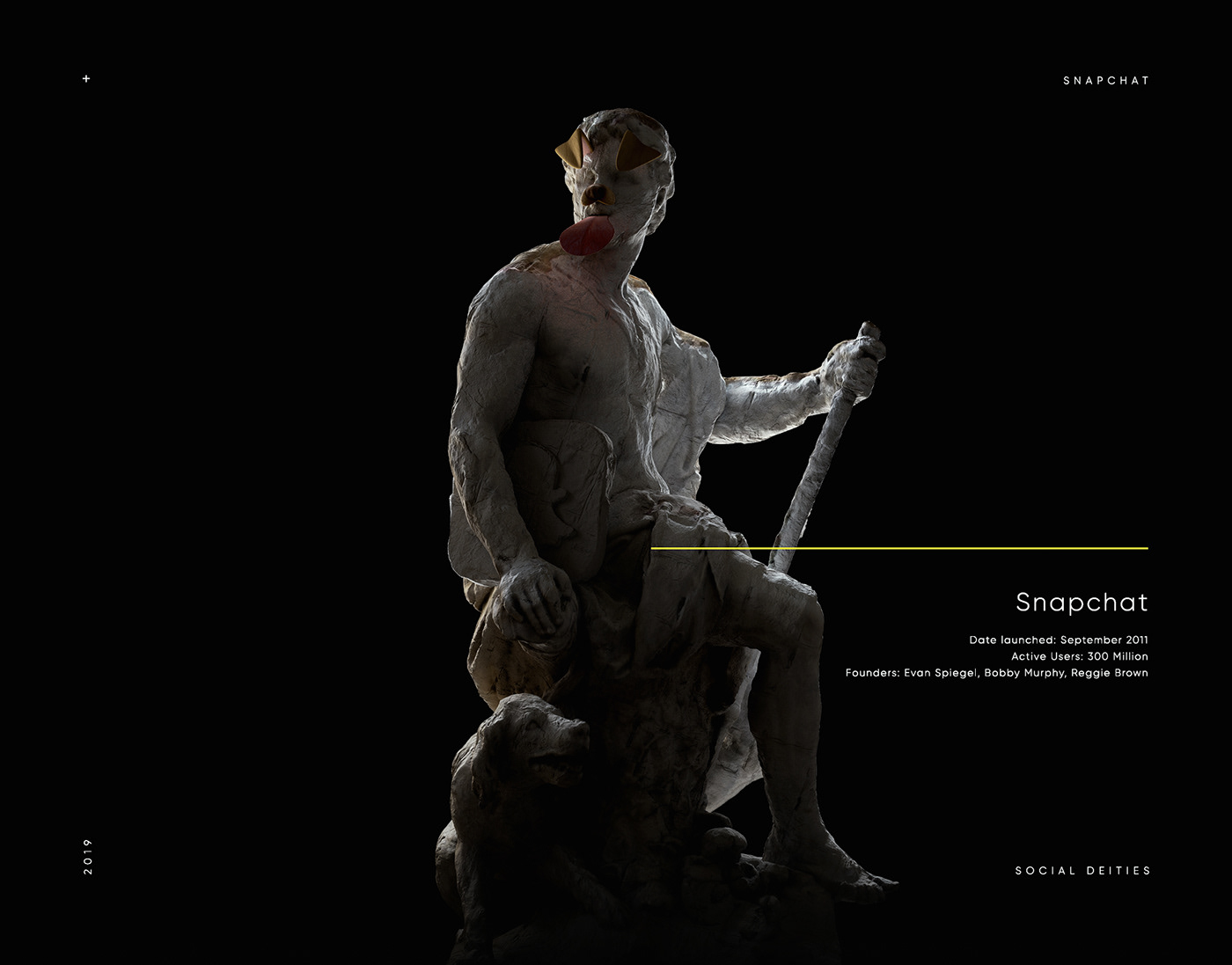 gif social brand statue 3D ILLUSTRATION  octane cinema4d Render redshift
