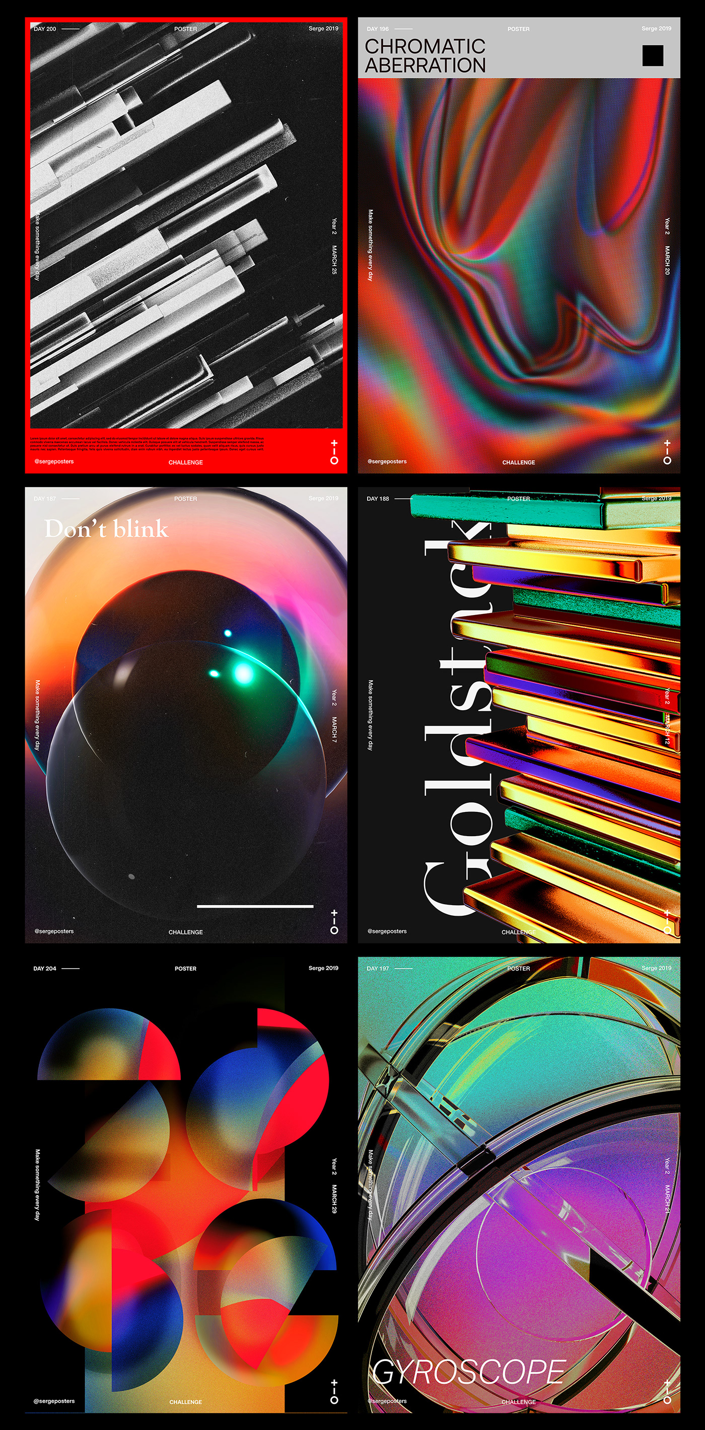 poster gradient print typography   design