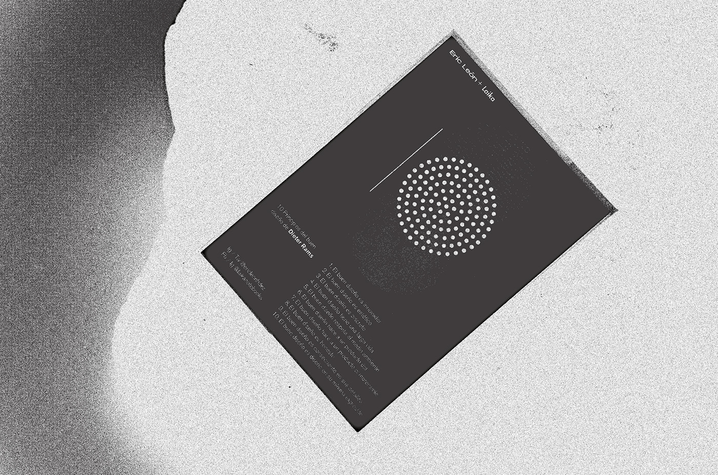 Dieter Rams risograph print design  graphic design  minimal postcard notebook print Layout InDesign