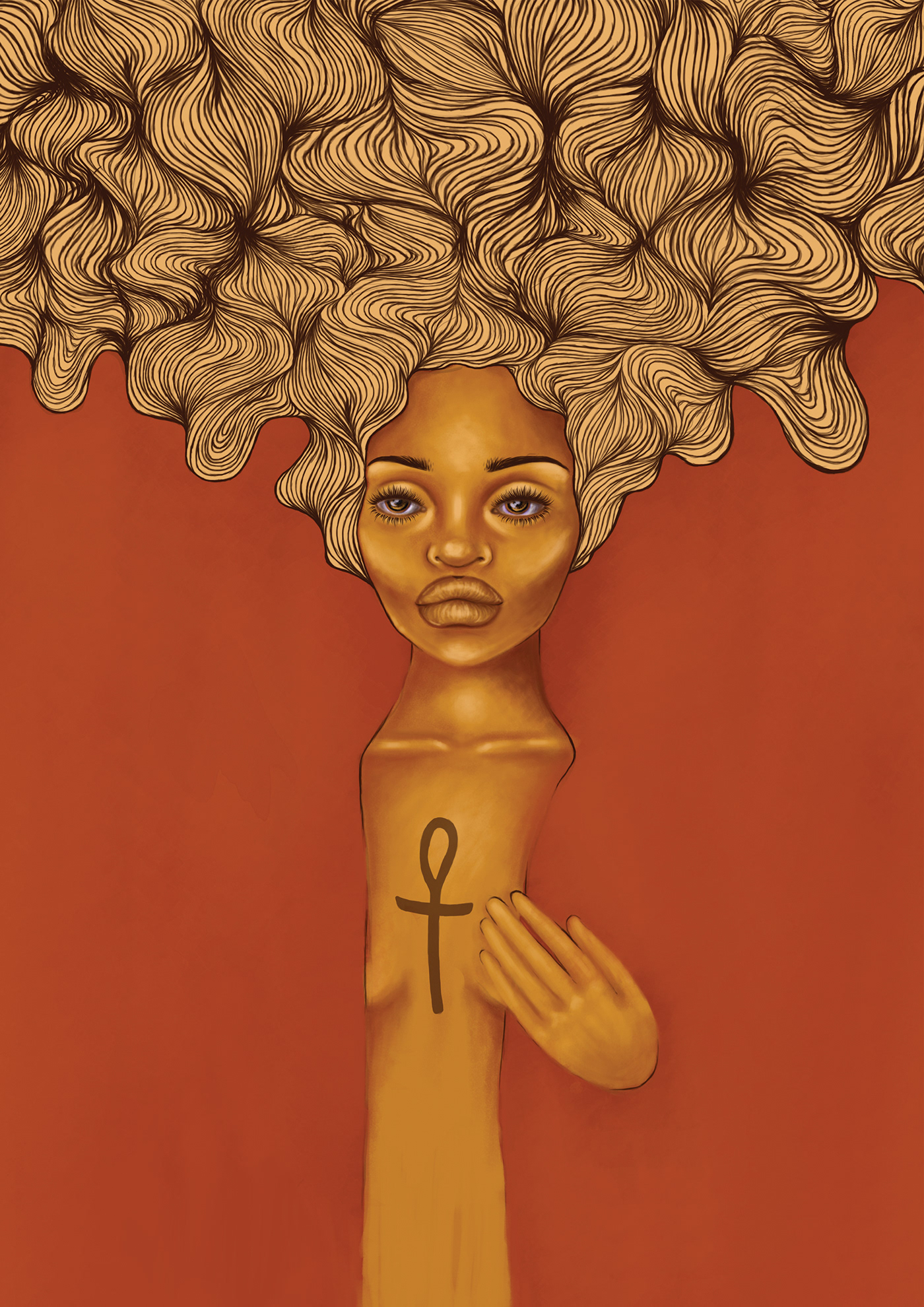 africa afrofuturism artwork blackpeople Digital Art  digitalart DigitalIllustration egypt ILLUSTRATION  pintura digital
