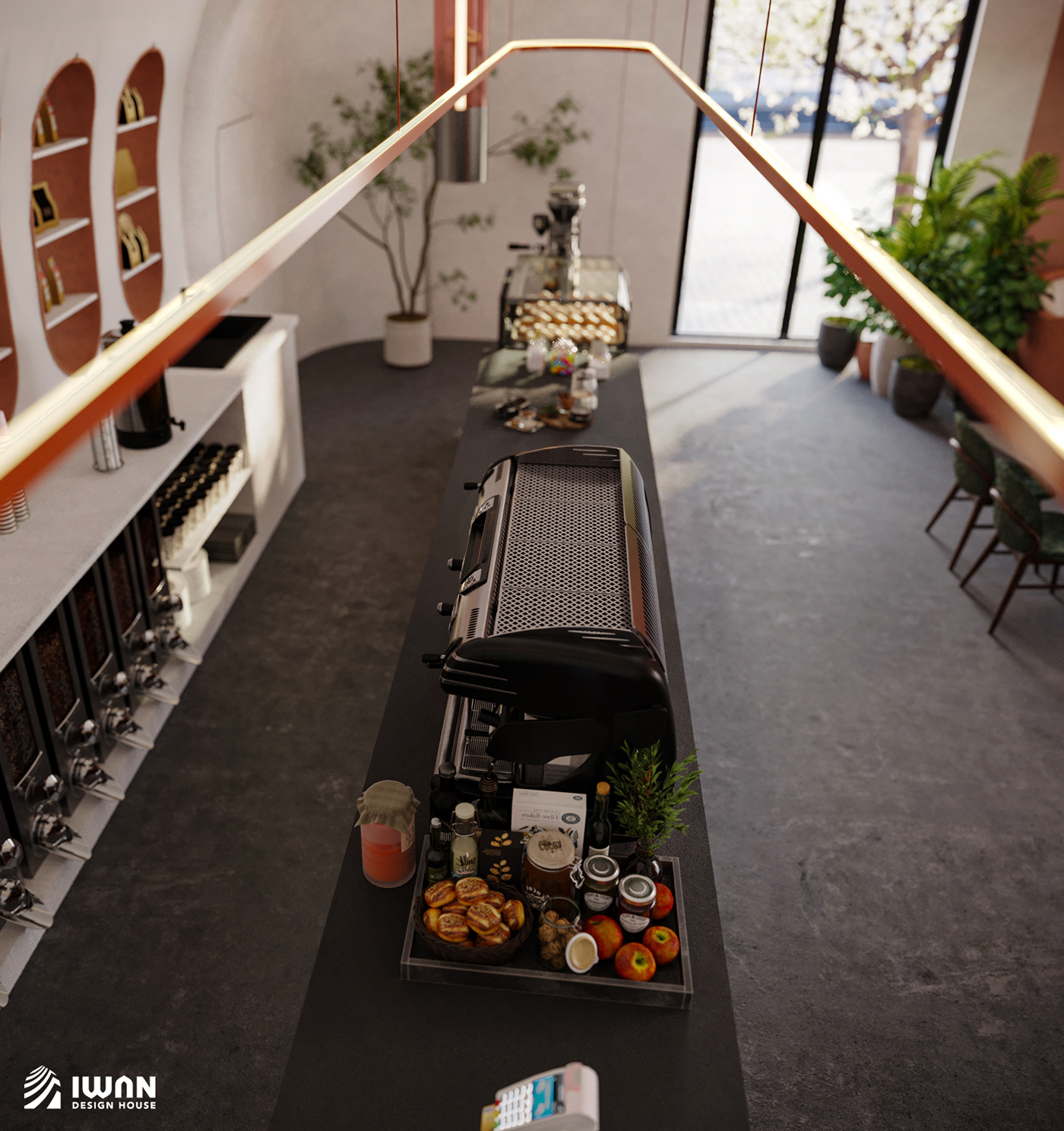 3ds max architecture bar cafe CGI design interiordesign Render restaurant visualization