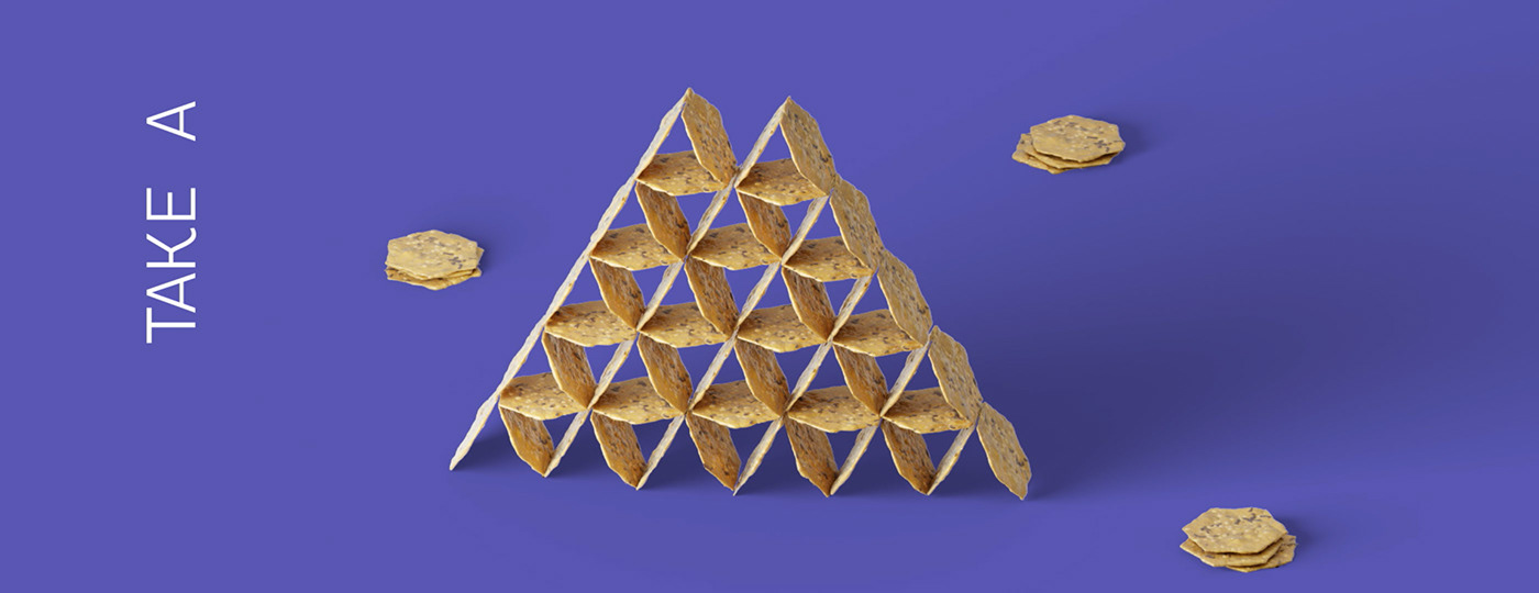shed 3D branding  stop-motion Cracker typo typography   Chrunchmaster snack photoreal