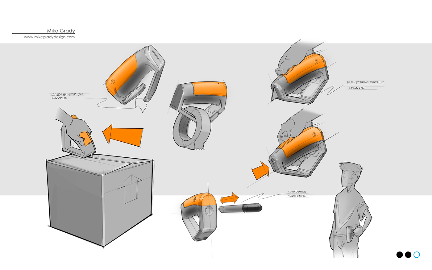 sketching rendering photoshop adobe utility knife packing box