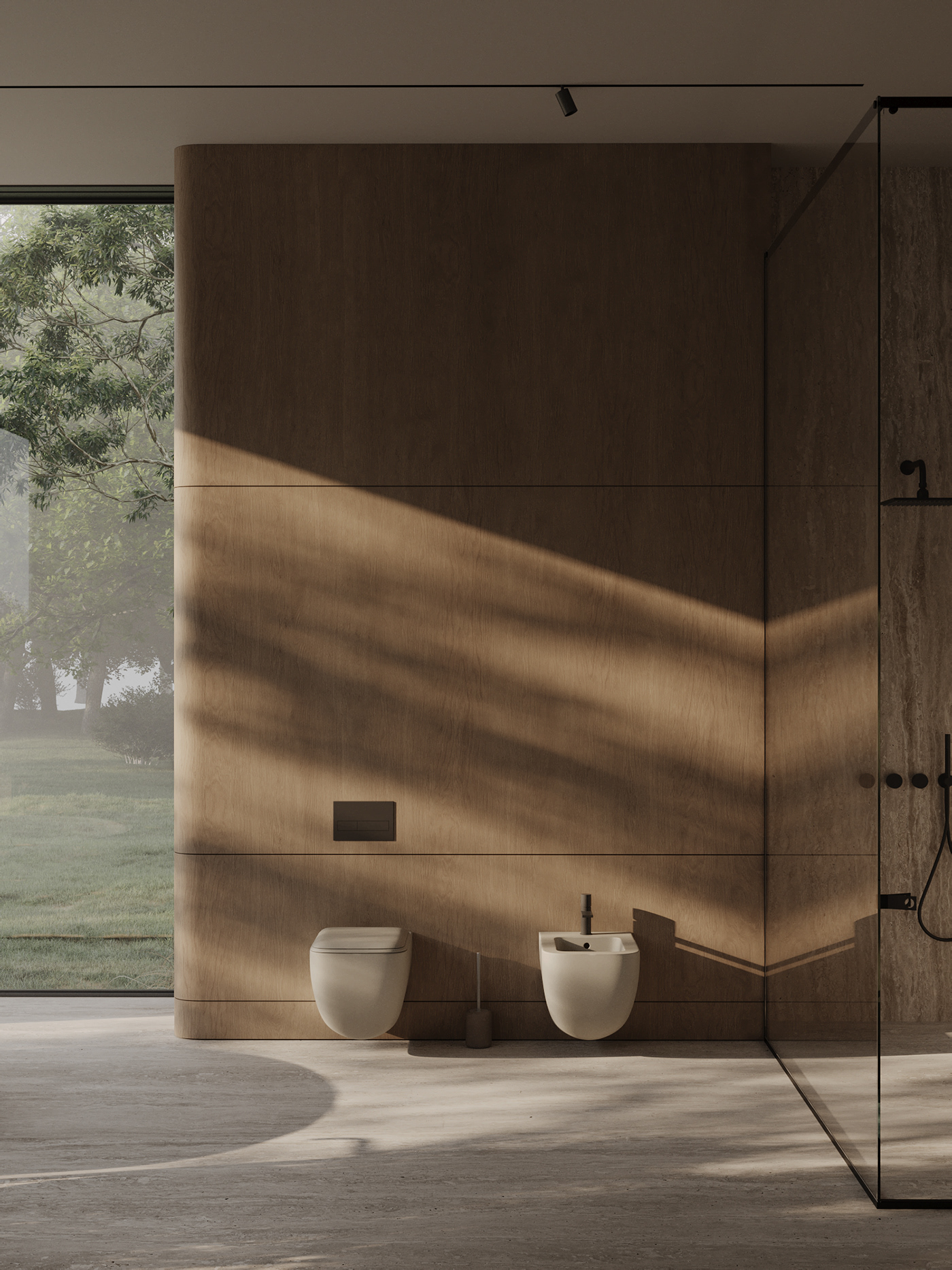 3D 3ds max bathroom design CGI corona interior design  Minimalism modern Render visualization