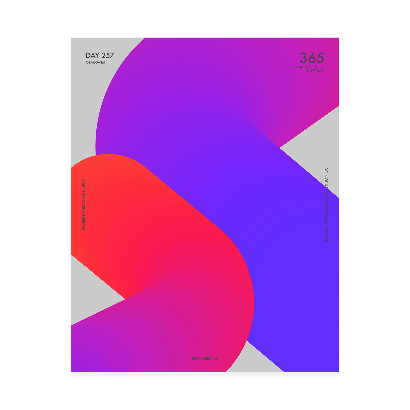 poster gradient Baugasm graphic design  iridescent Iridescence tutorial cinema 4d posters 365 Days