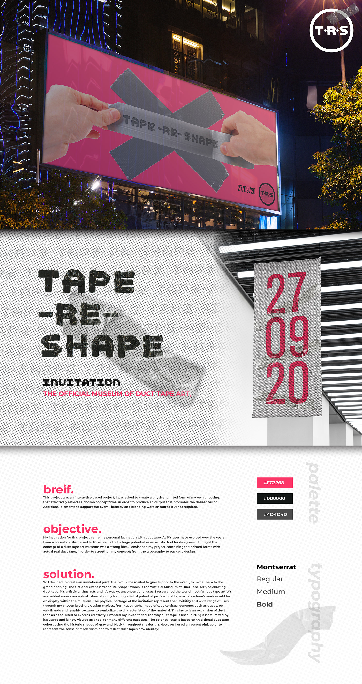 Event branding  interaction graphicdesign identity type adobeawards Packaging interactiondesign ducttape