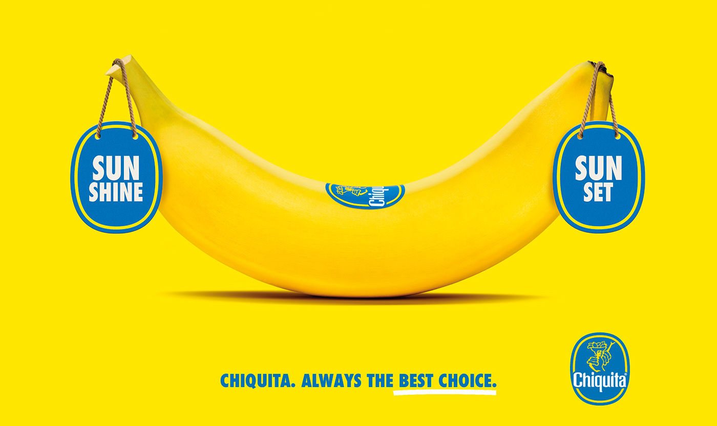 chiquita banana Choice yellow Advertising  ArtDirection