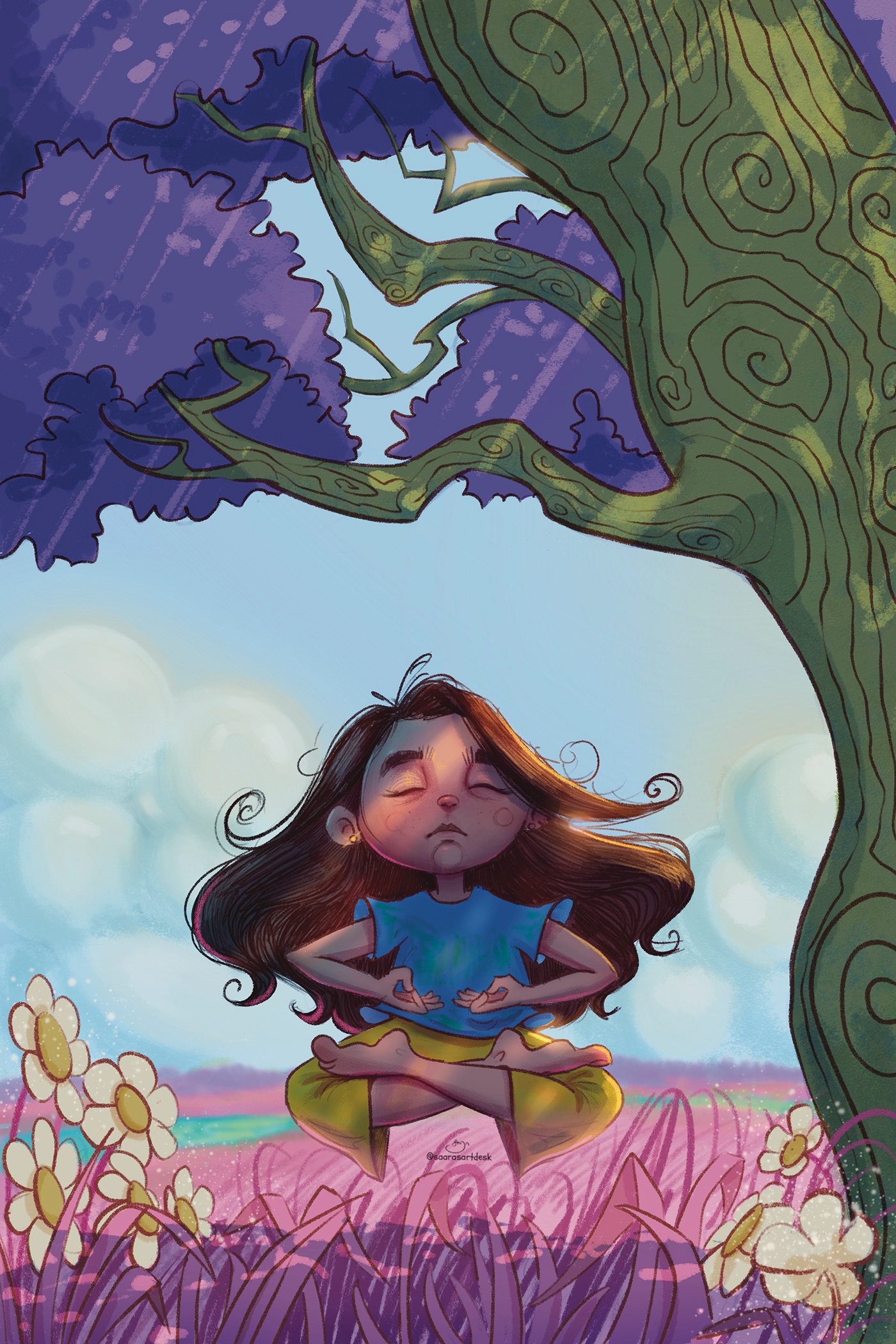 ILLUSTRATION  children books kidlit Digital Art  Procreate meditation whimsical fantasy