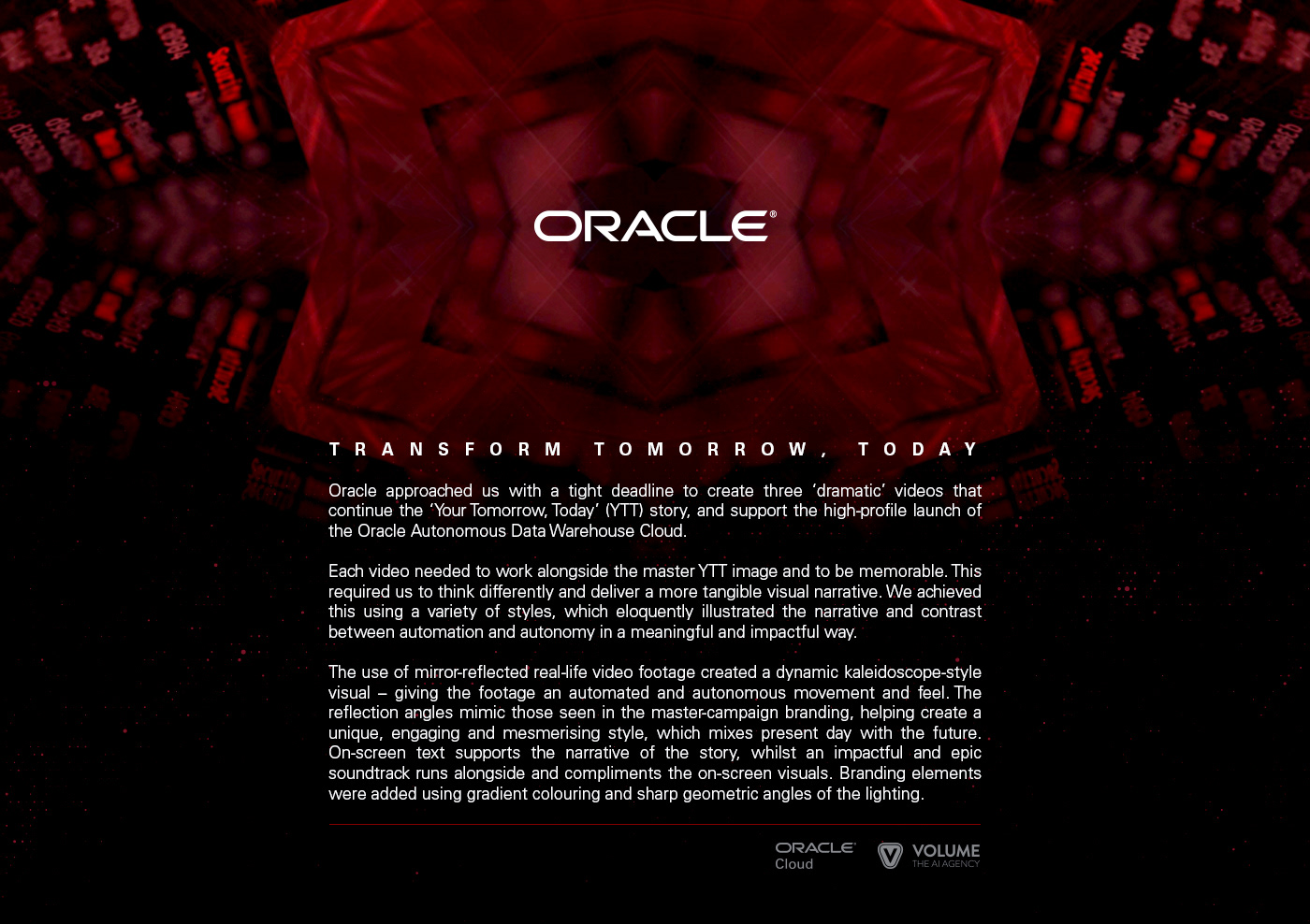 oracle video animation  storyboard Data motion graphics  Visual Effects  social software transform