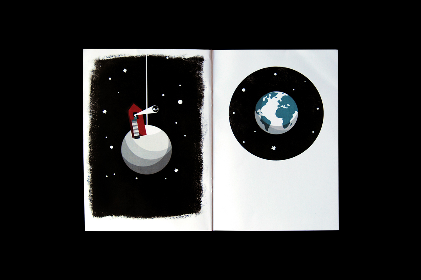 ILLUSTRATION  stars picturebook Planets case SKY box dreams distance