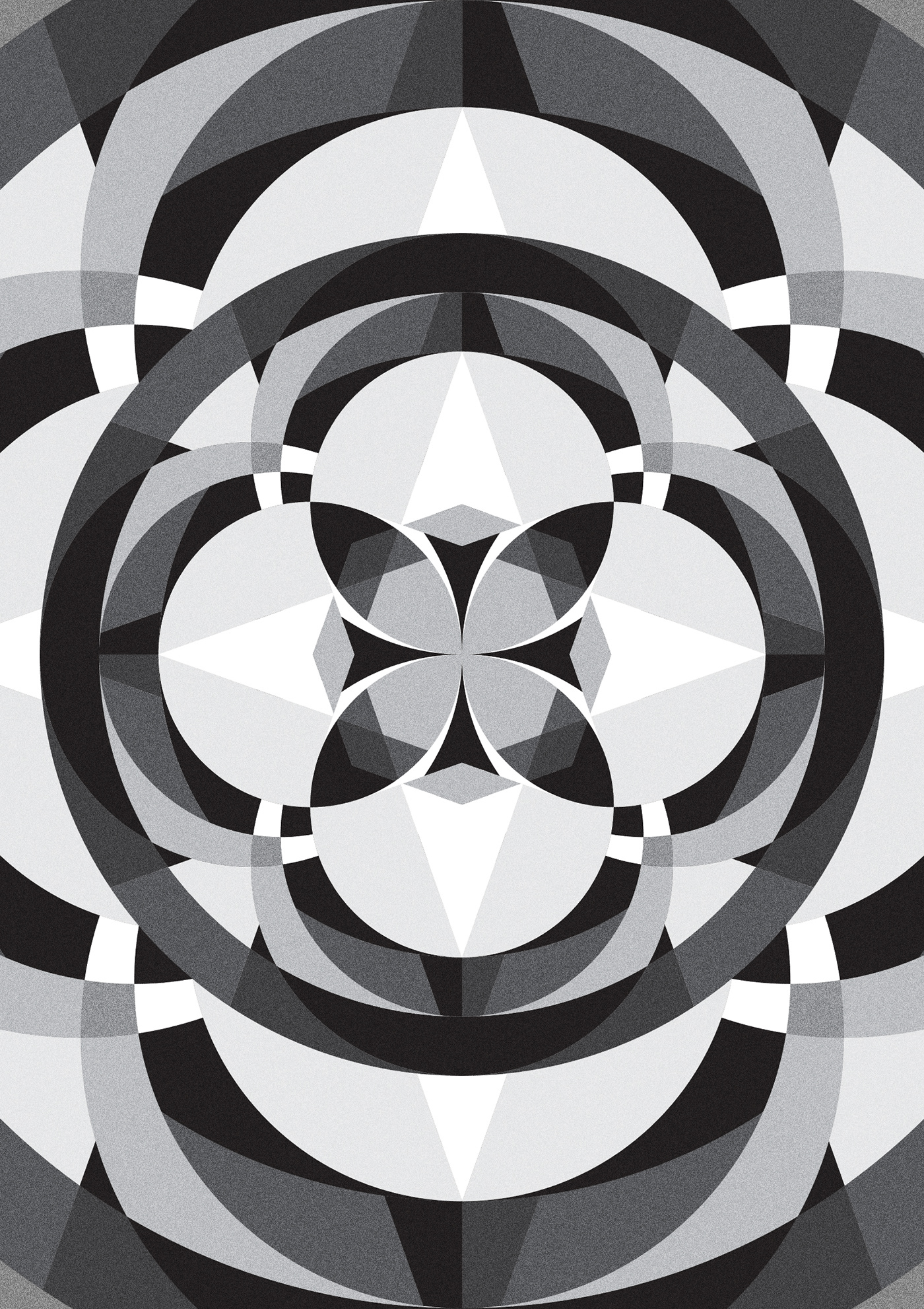 compass rose cross geometric Mandala grid mosaic shapes