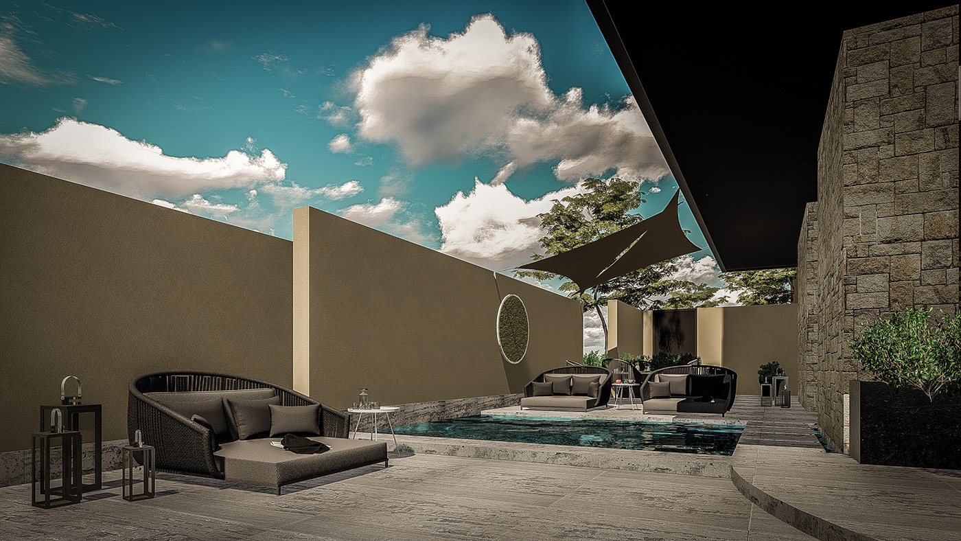 Render model architecture interiorism design terraza rendering lumio furniture arquitectura