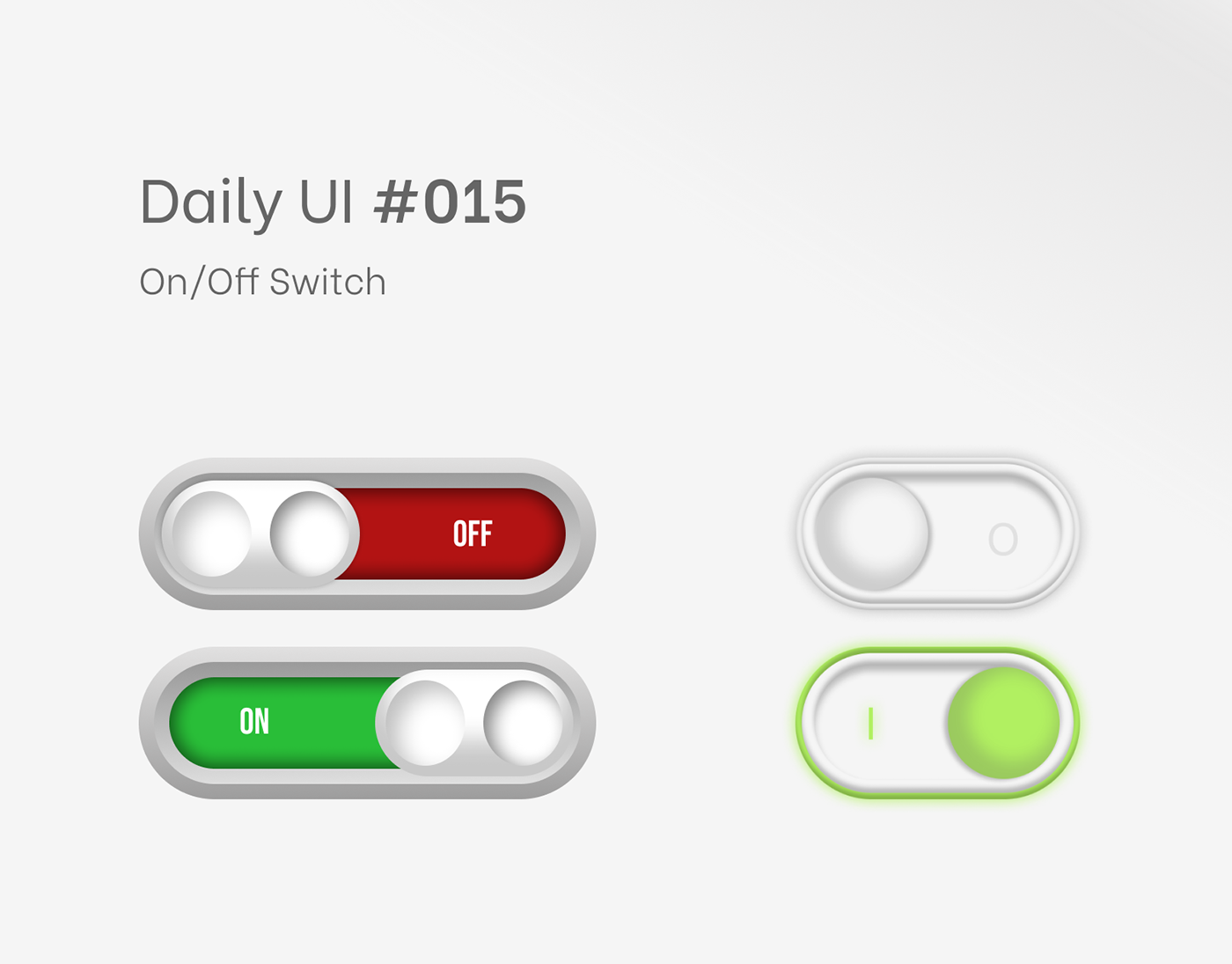 switch UI UI/UX Figma ui design skeuomorphism neumorphism design DailyUI toggle