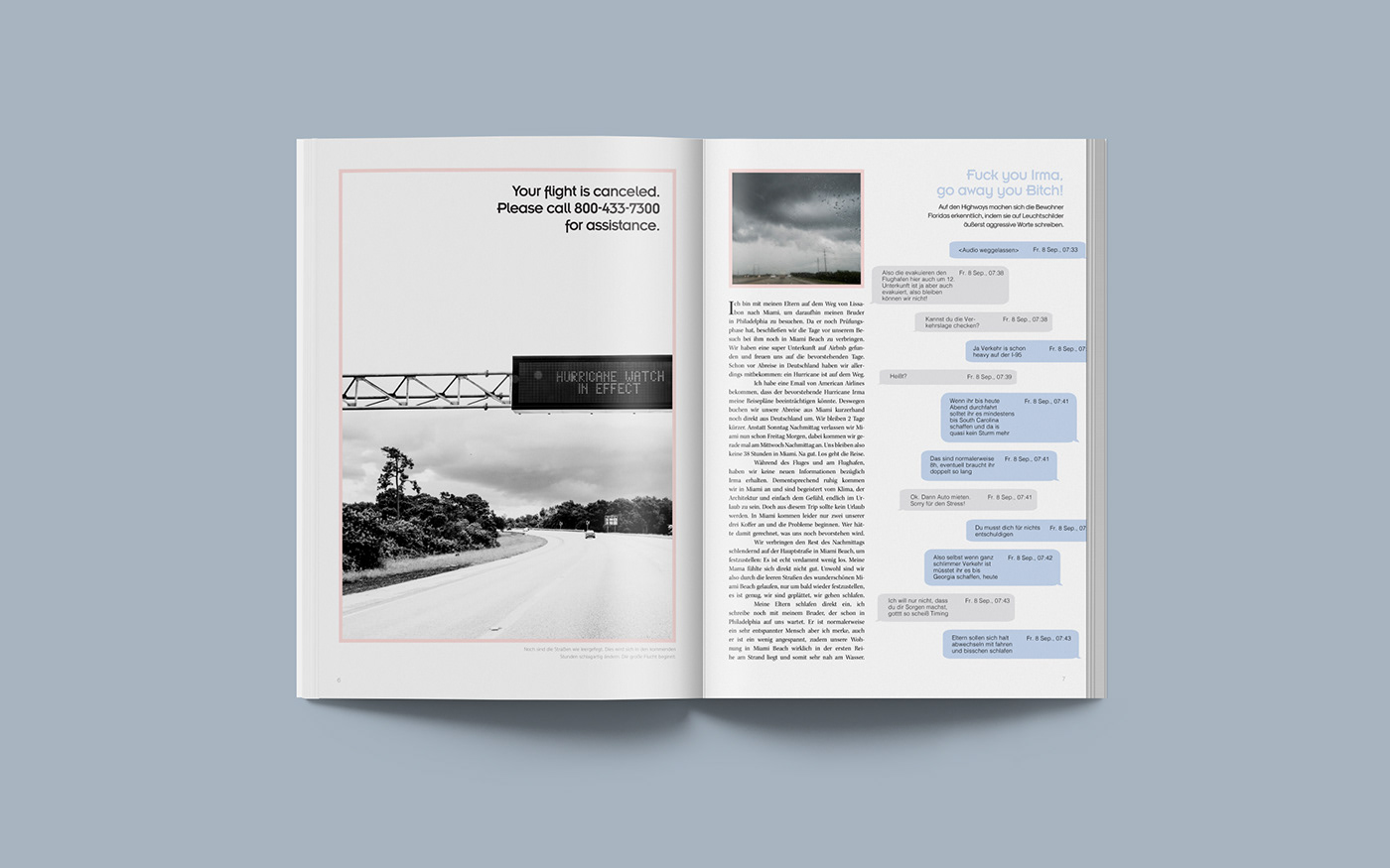 quint magazine fictive Stories hurricane irma miami editorial design 