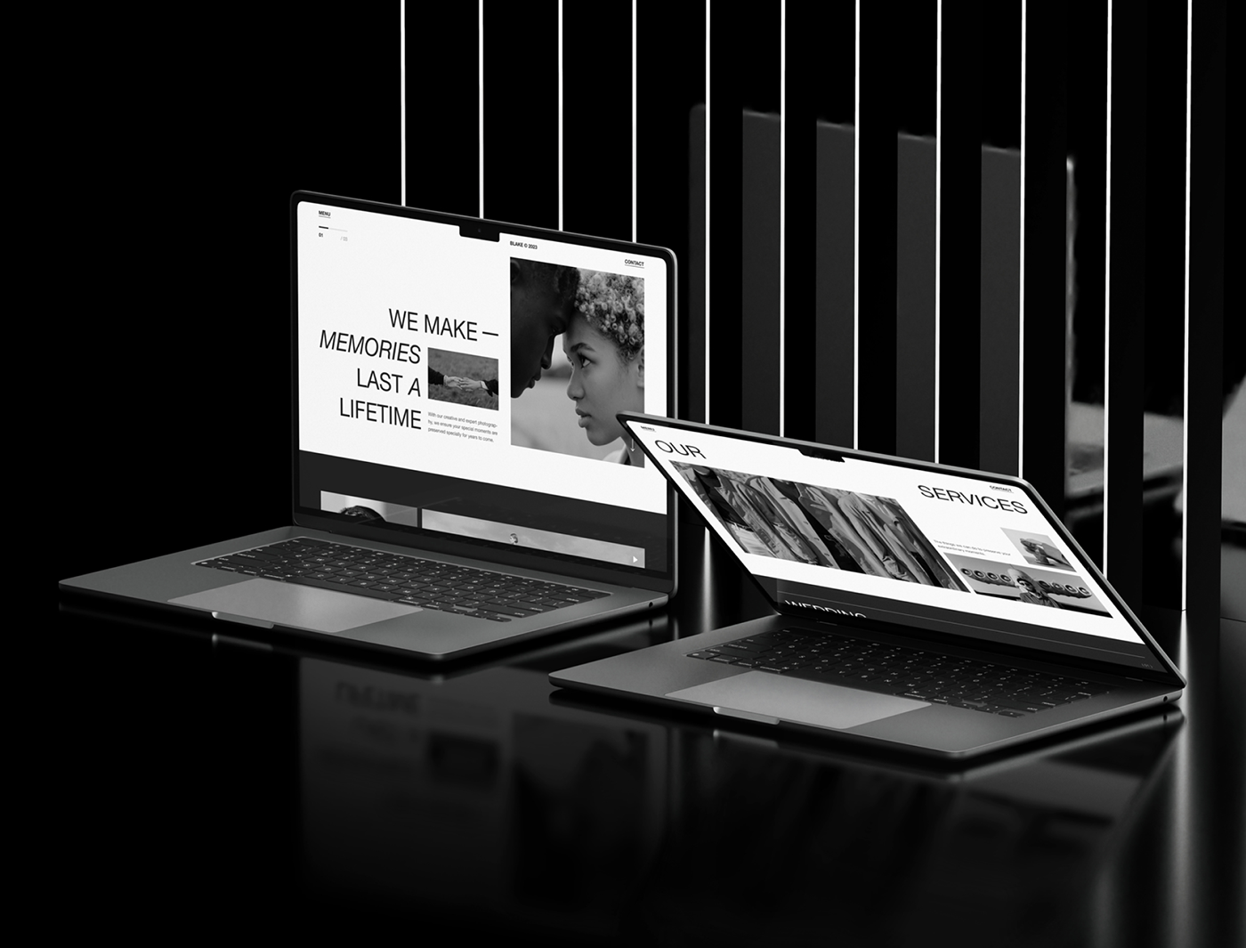 Photography  photographer model editorial minimalist Website Design ui design UI/UX framer Figma
