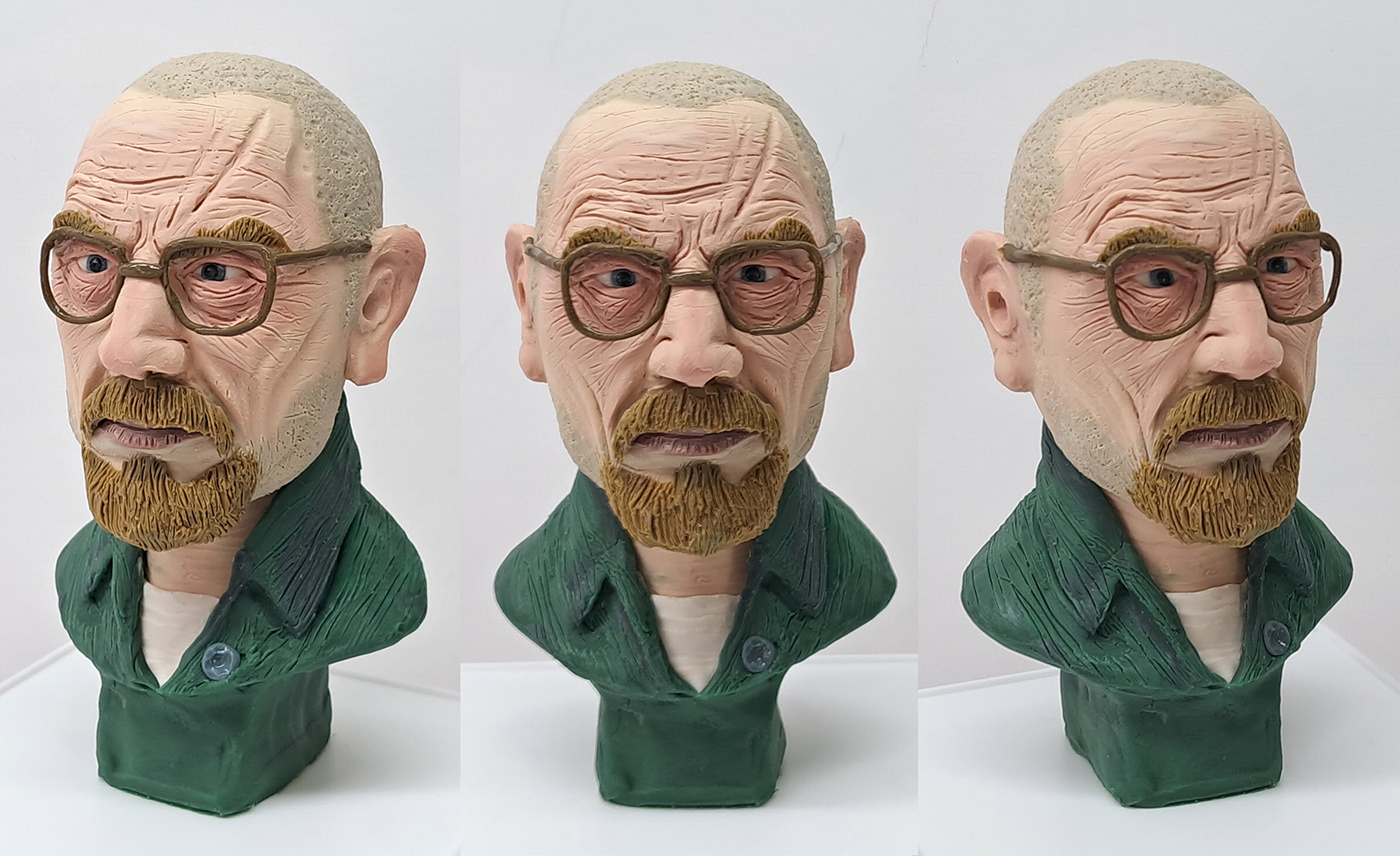 clay sculpture artwork concept art cartoon portrait tutorial face Celebrity sculpting 