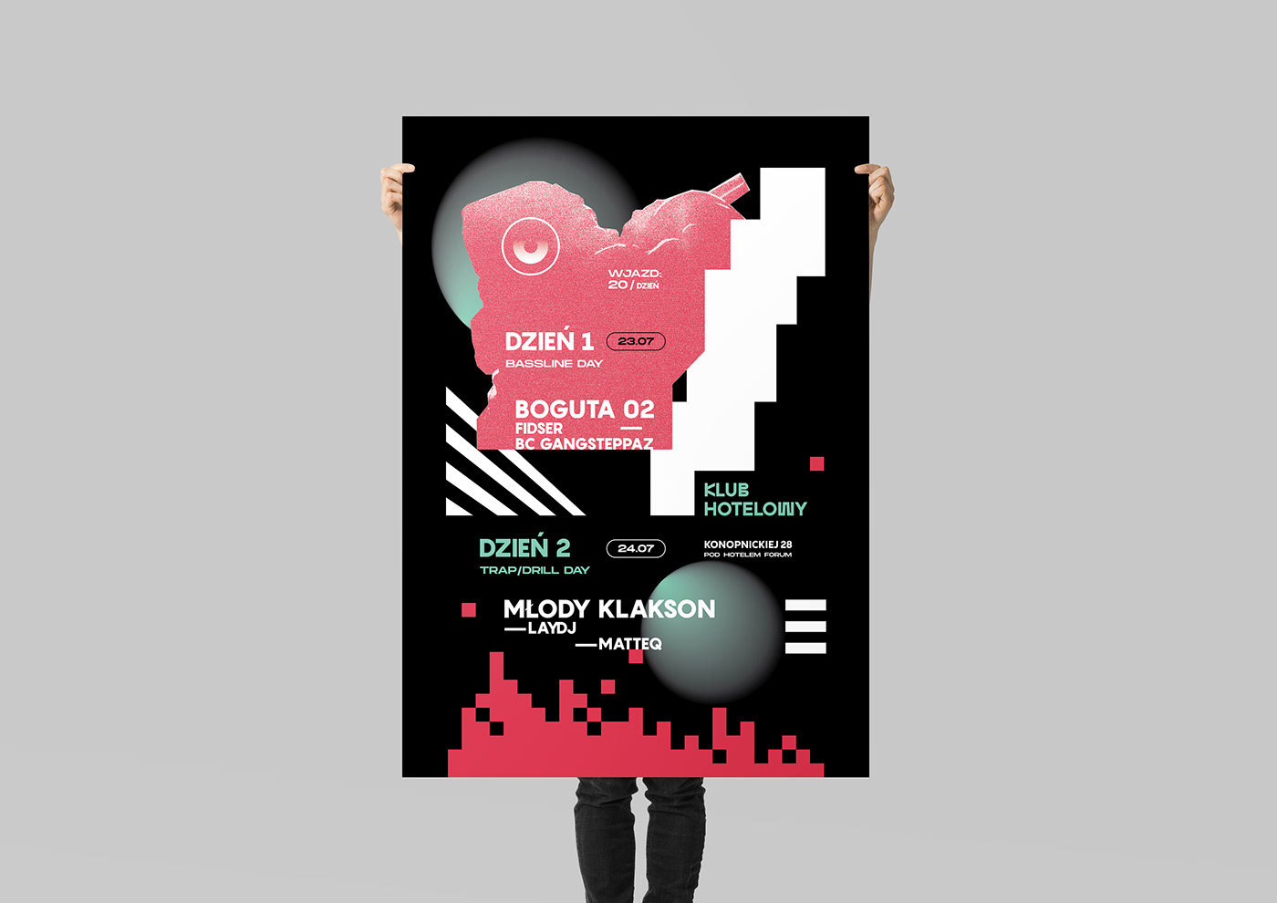 Advertising  campaign Club Poster Music Club music poster Poster series printed social media Stationery visual identity