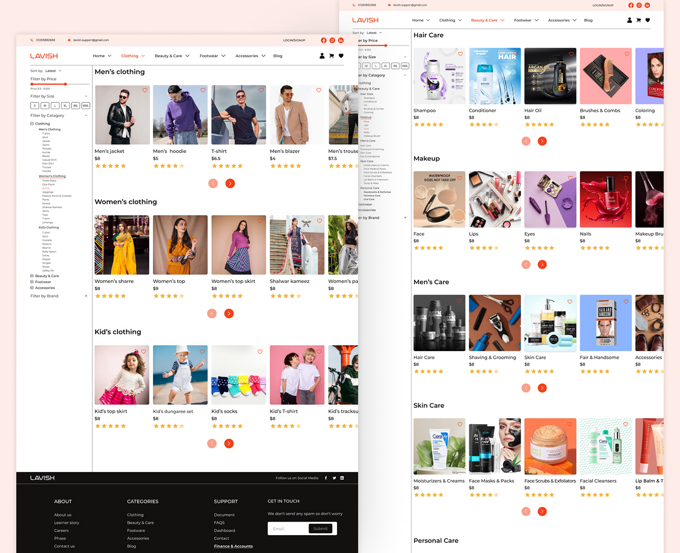 Clothing Website UI/UX ui design user experience user interface fashion  clothing