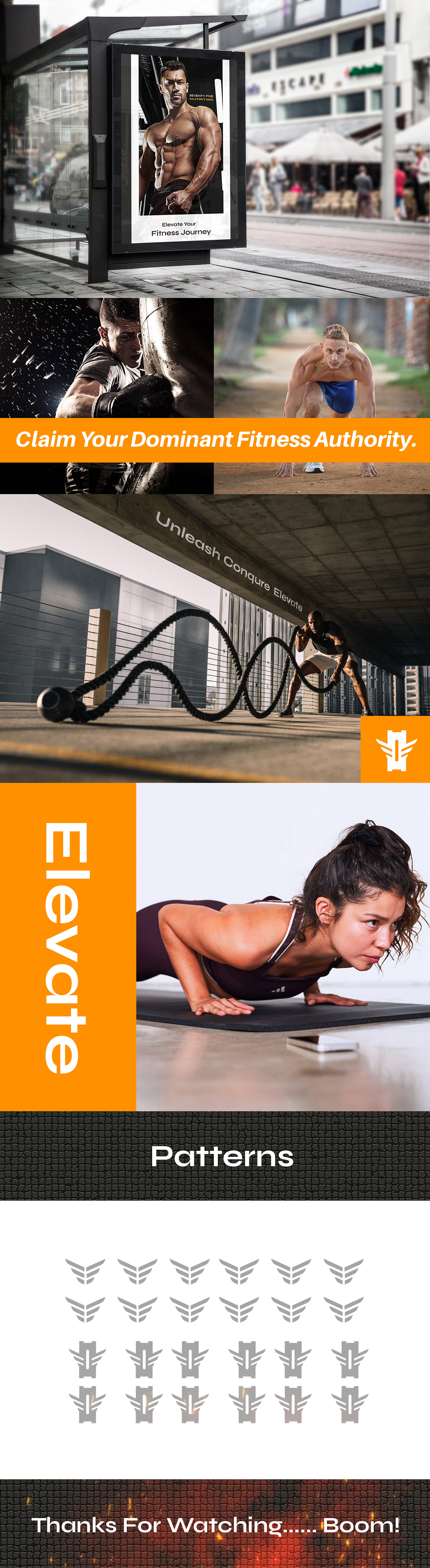 gym supplements fitness Logo Design brand identity visual identity brand protein sport identity gym