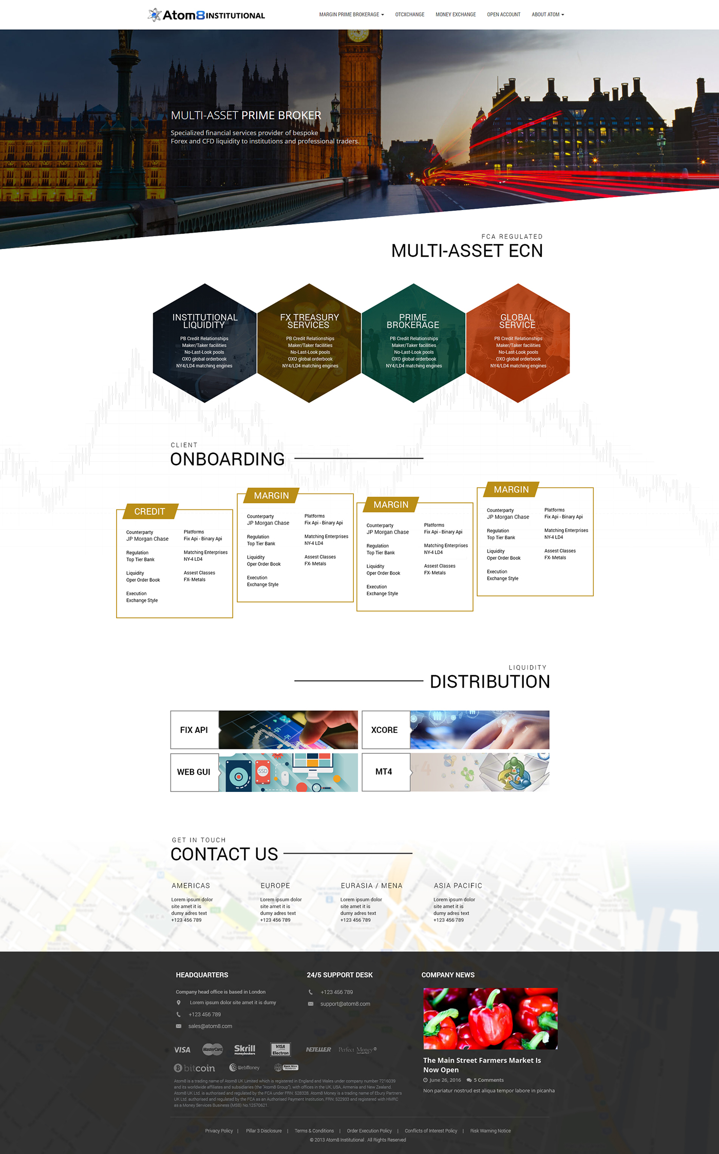 Atom8 Institutional Forex Trading Website Template on Behance