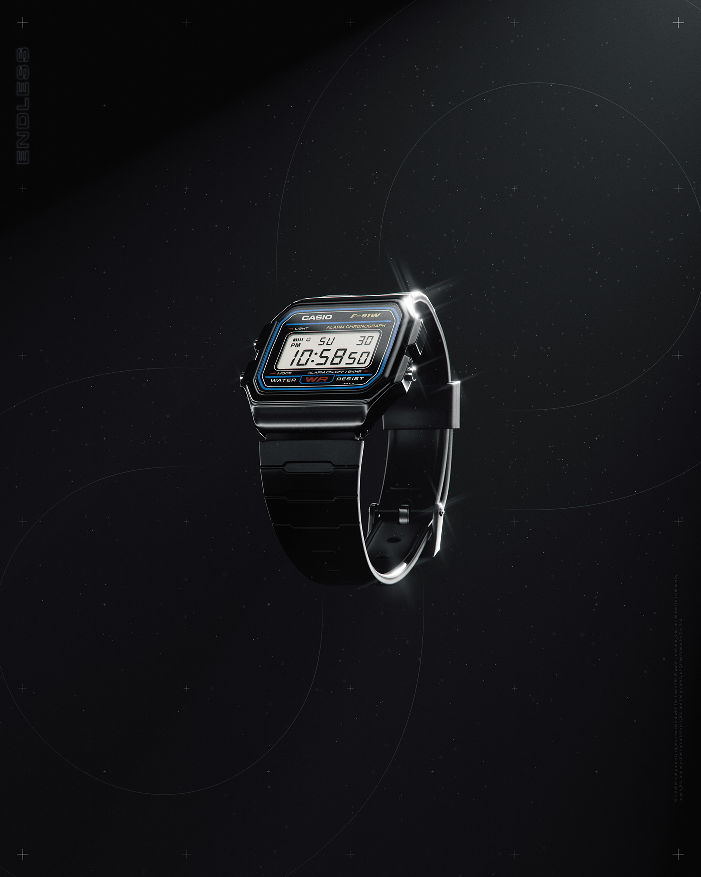 product visualization blender motion graphics  Space  stars dust watch 3D animation 