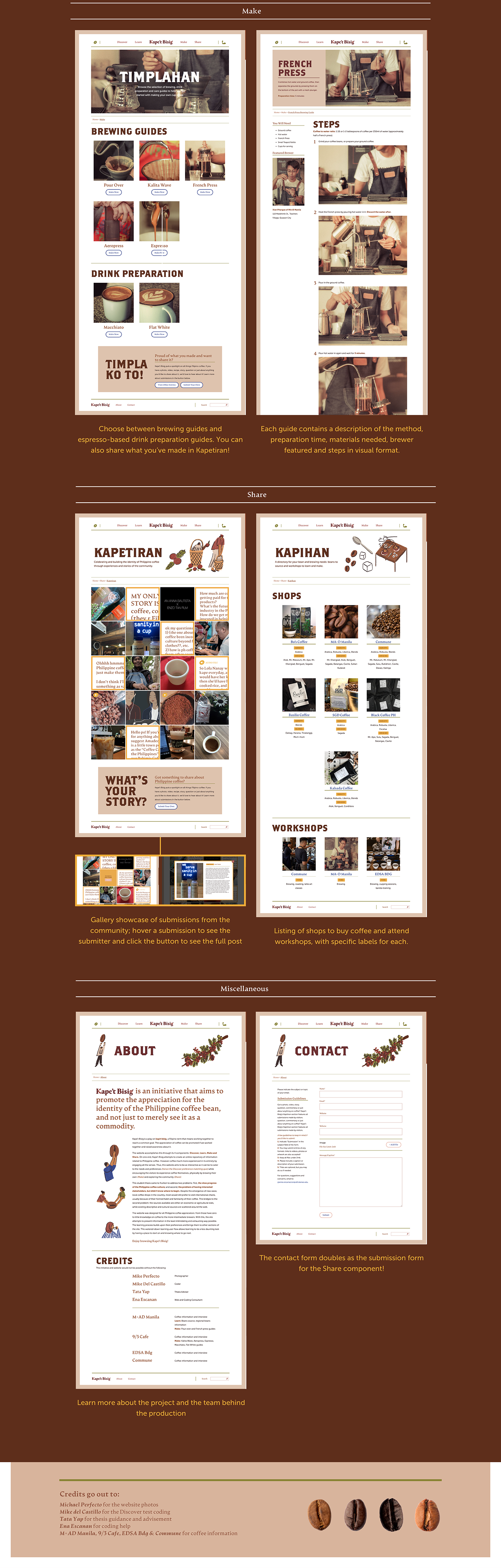 Coffee Philippine Coffee filipino philippines ILLUSTRATION  Web Design  branding  design research