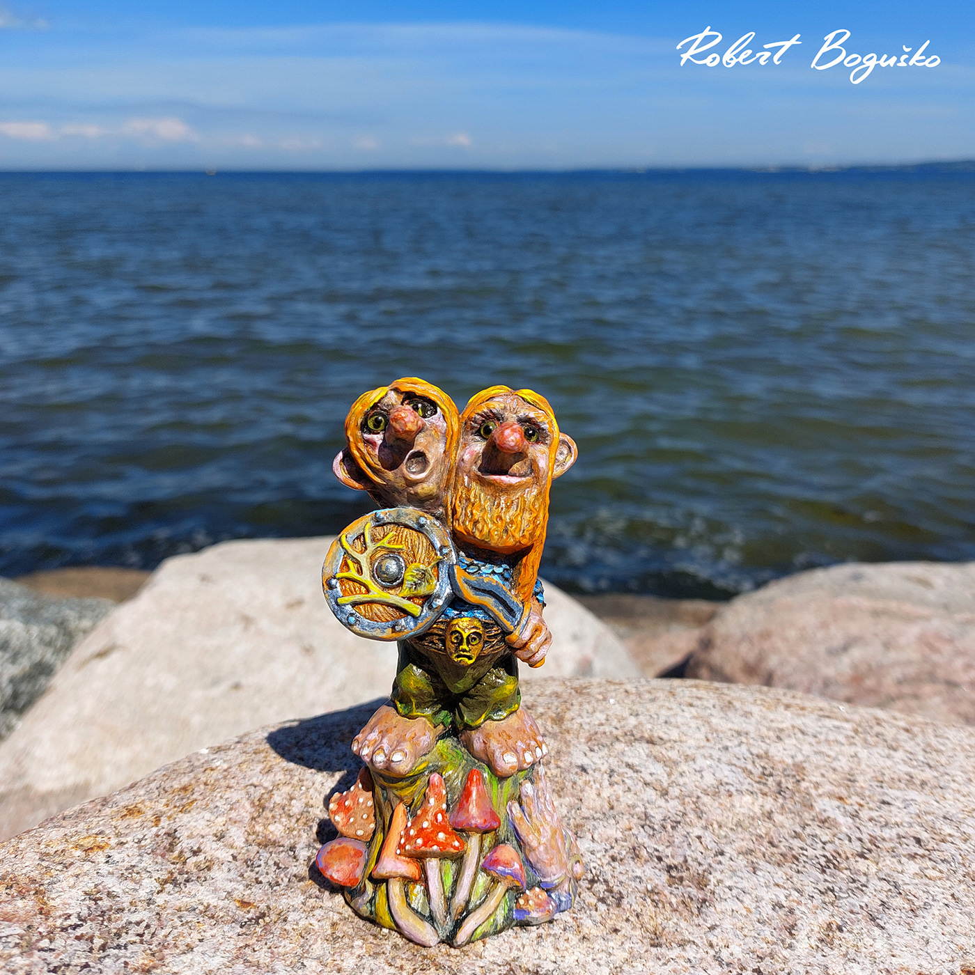 Miniature sculpture troll figure Trolls handmade viking Scandinavian norway norwegian