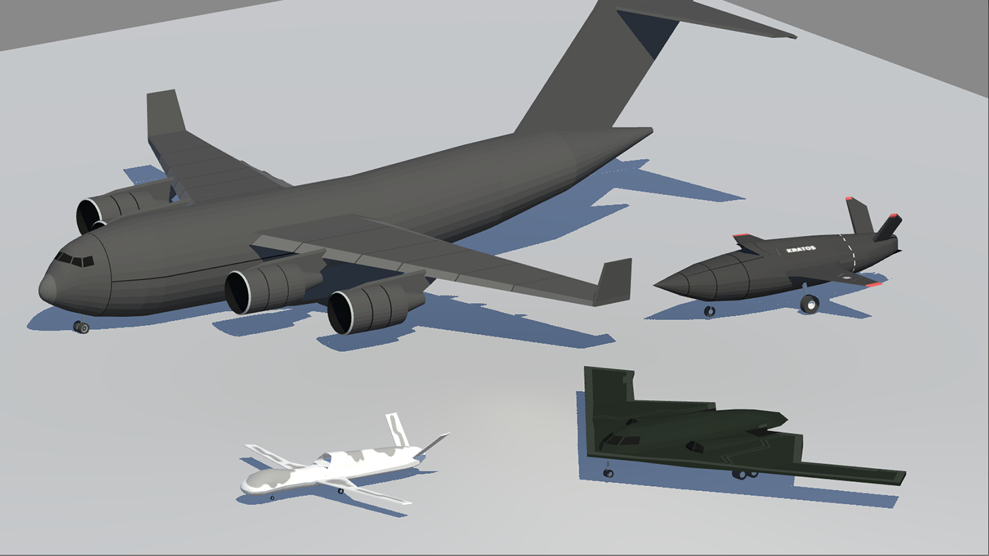 airforce airport bombers drones helicopters lowpoly fighter jets planes polygrunt turrets War