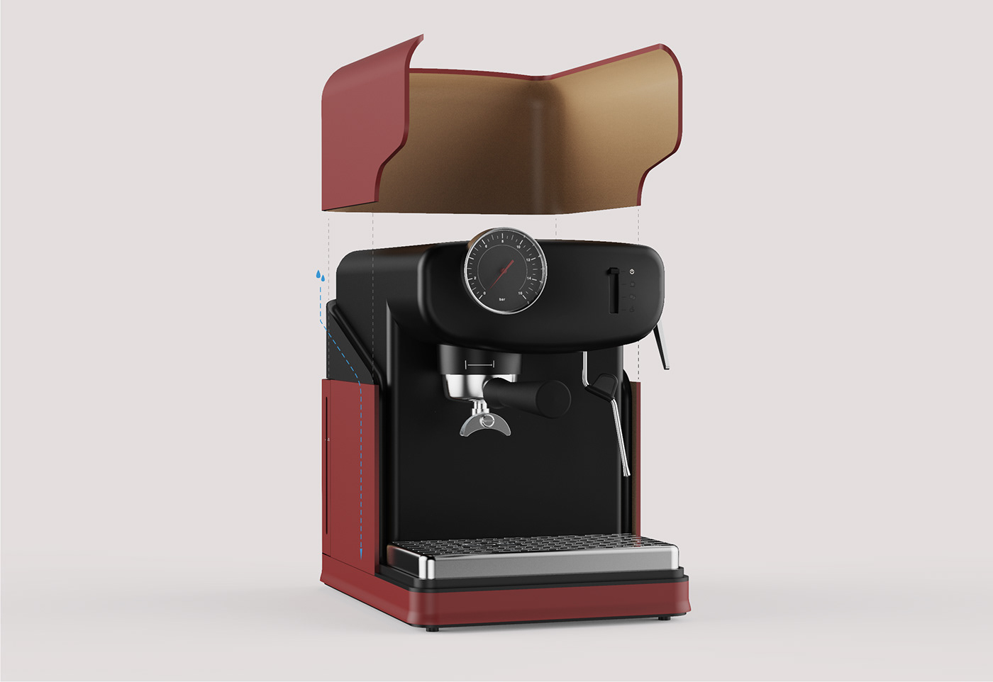espresso coffee machine home appliance product design  产品设计 小家电 意式咖啡机