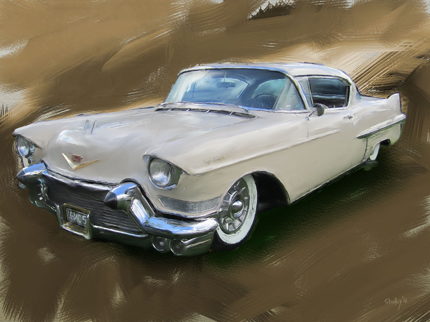 Cars Classic american digital painting