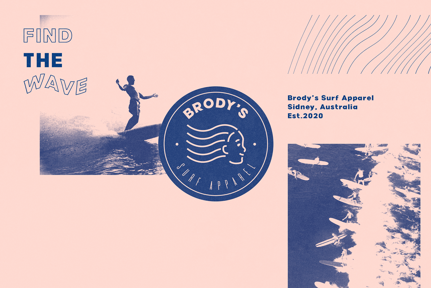 Graphic Design and Branding project for a Concept Surf Brand called Brody’s Surf Apparel.