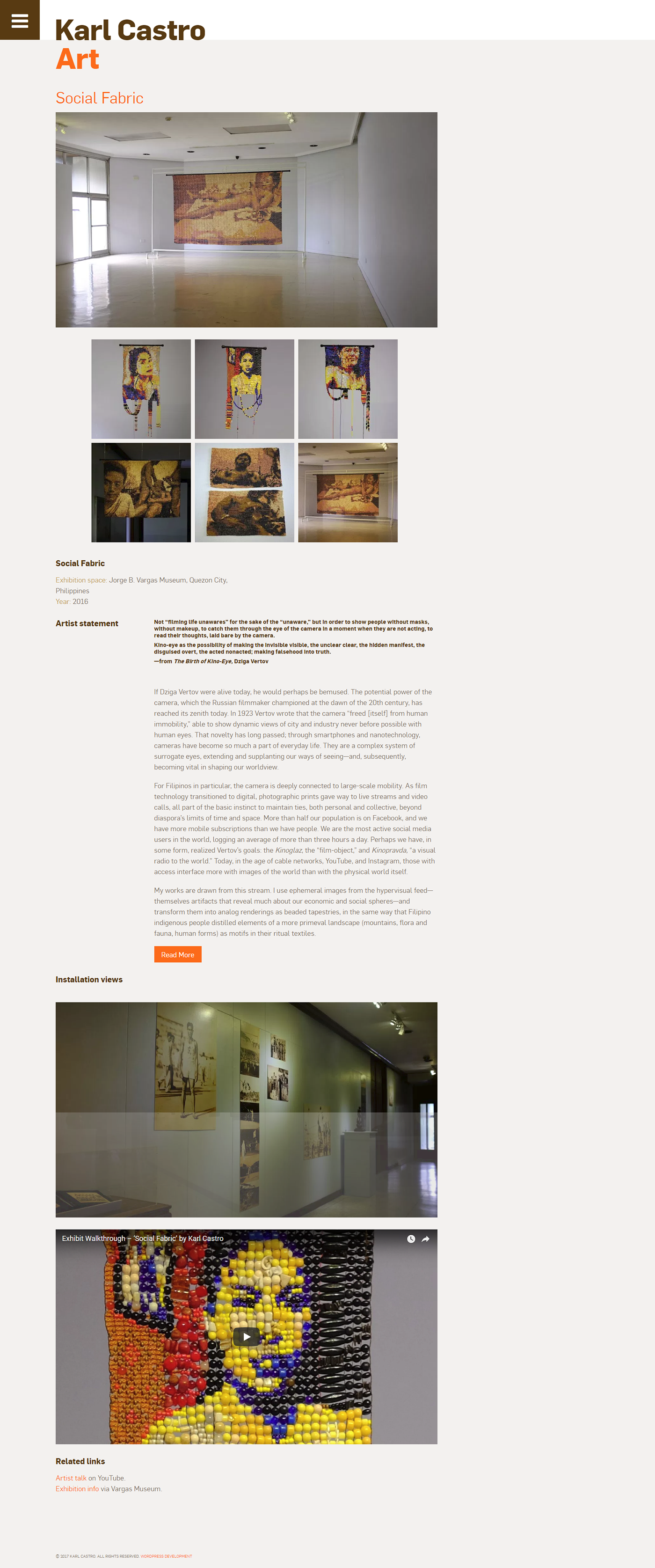 wordpress web development  artist portfolio mobile Responsive Design #583a12