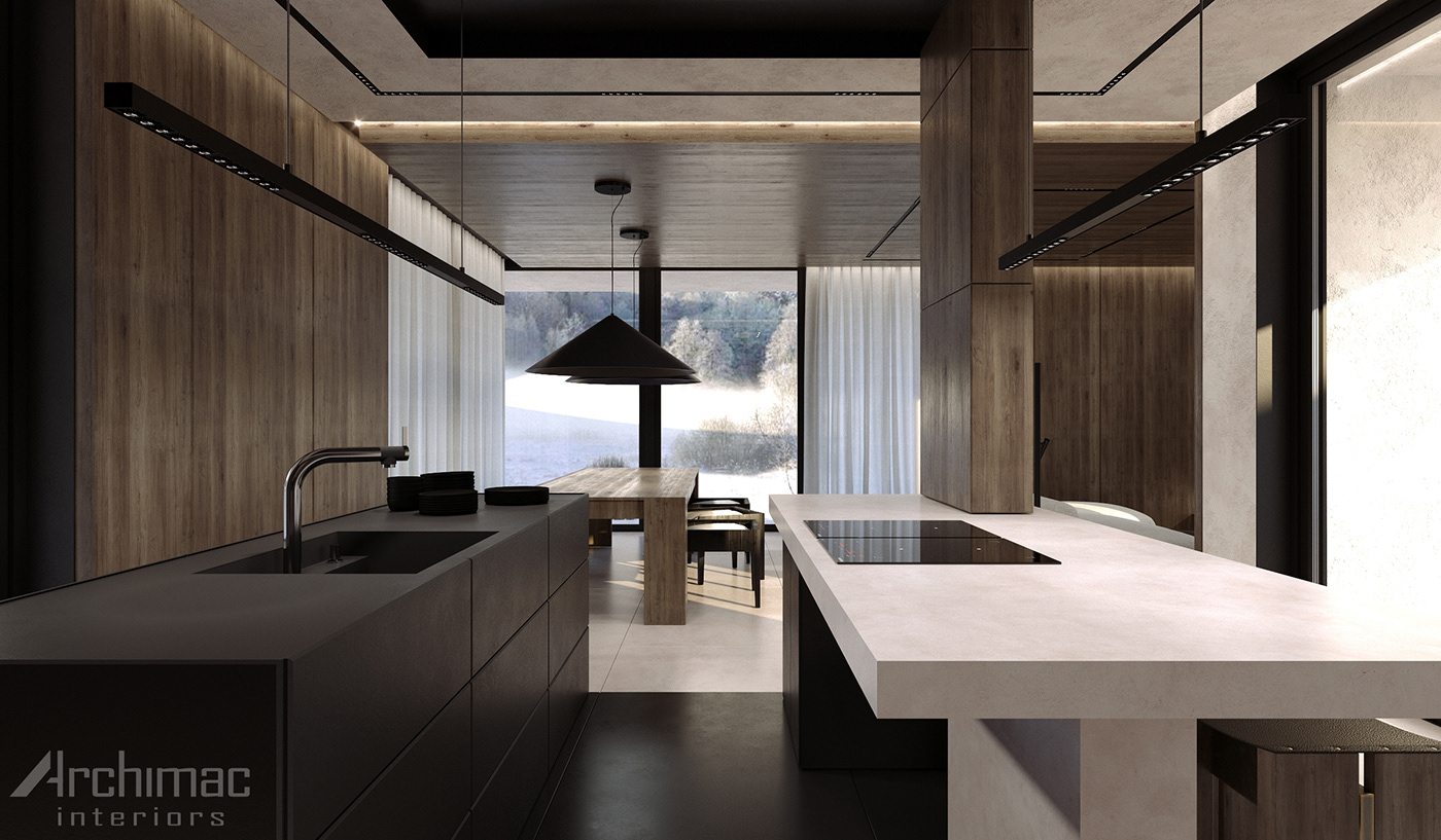 architecture interior design  Minimalism modern Render visualization