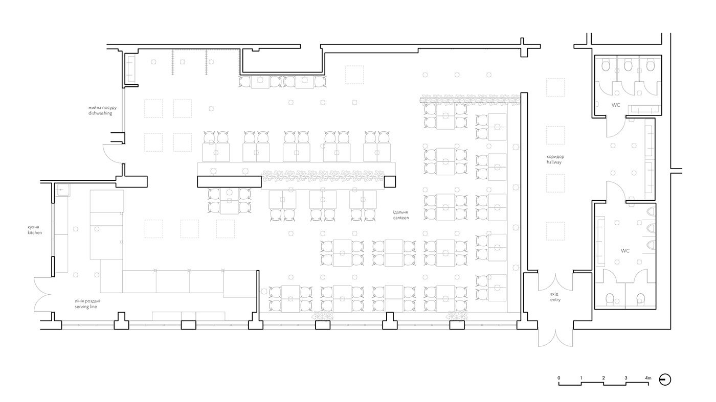 canteen industrial ukraine GFRC concrete restaurant factory