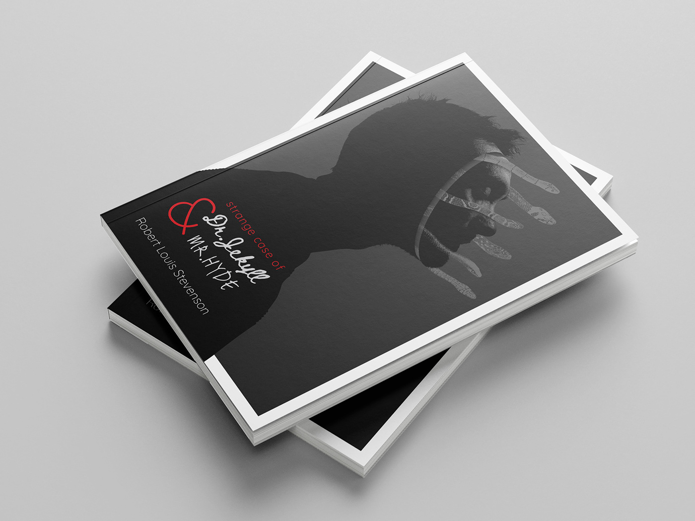 book cover graphic design  Dr Jekyll and Mr Hyde Book Cover Design books cover editorial InDesign book cover design