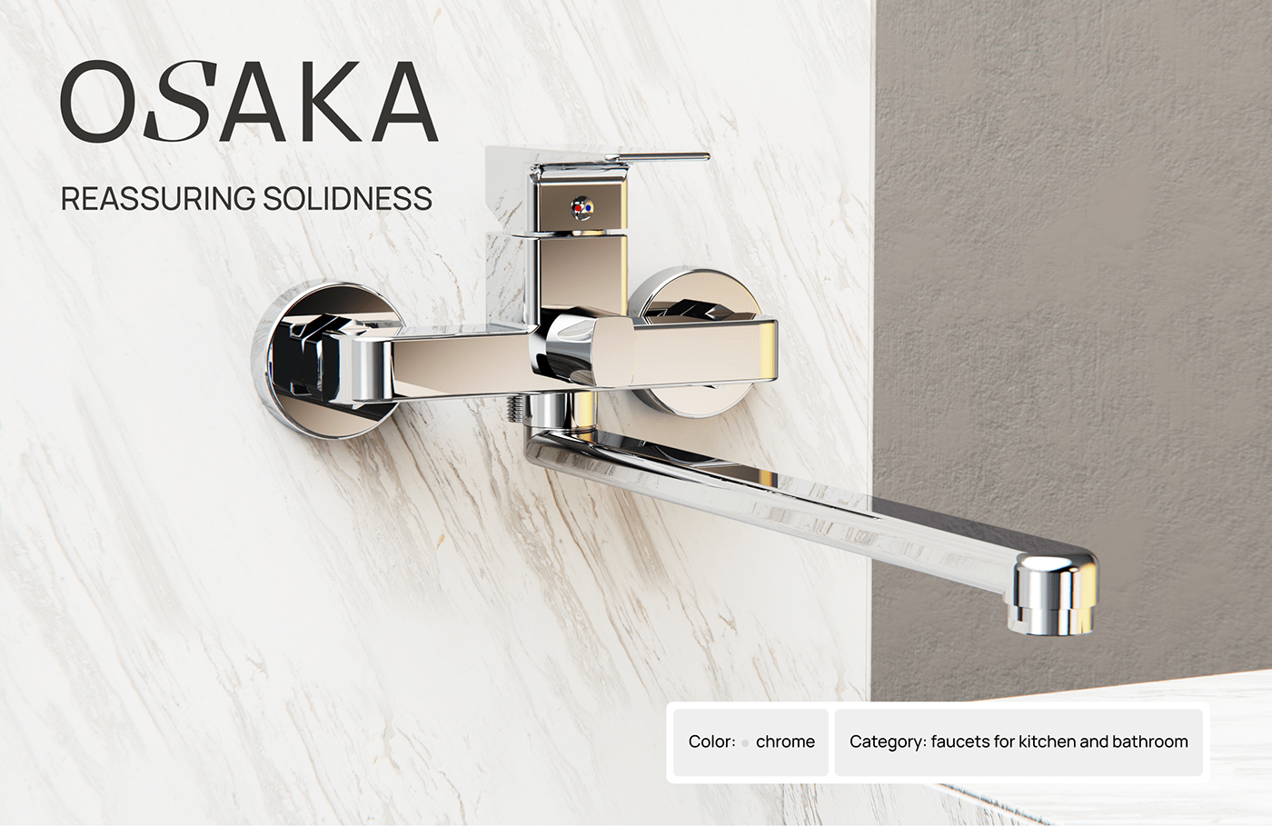 3D Rendering product visualization Render Faucet bathroom CGI visualization keyshot concept visual