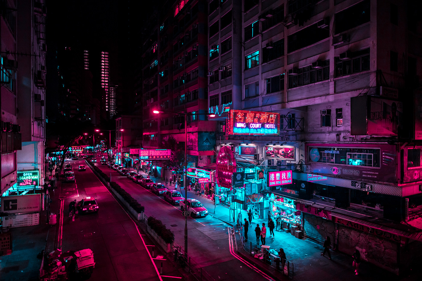 hongkong hk Urban night neon longexposure asia Street city architecture