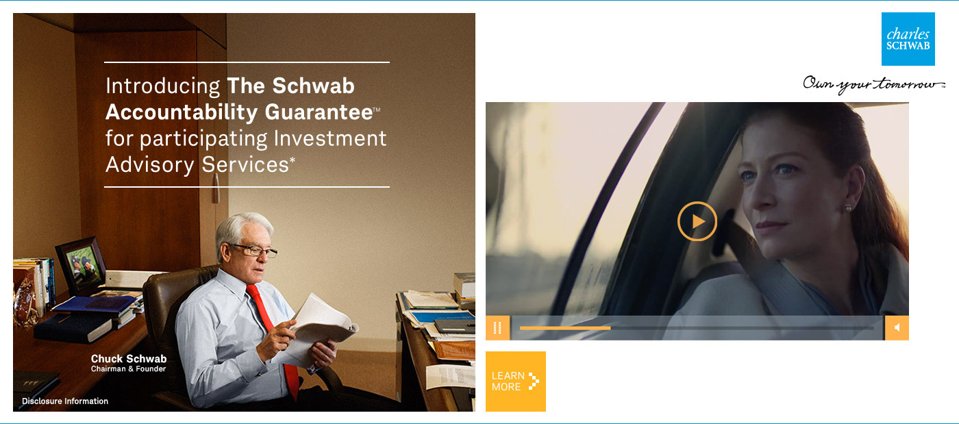 Advertising  ad campaign Charles Schwab Financial Services marketing   Brand Promotion digital marketing Online Advertising