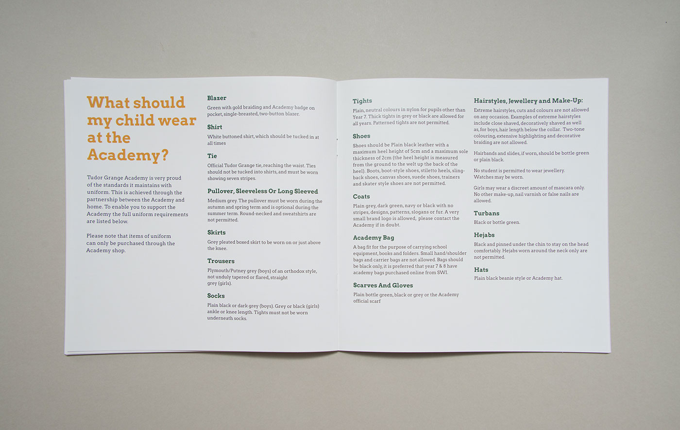 Handbook print Booklet school contempory flat design colour template free download
