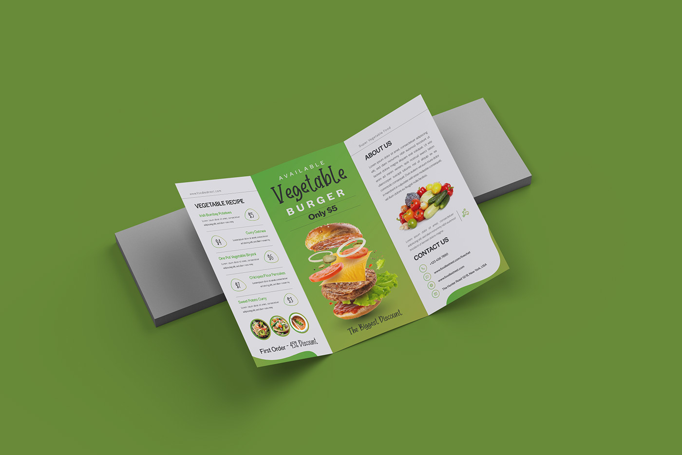 brand identity Designhatt food menu Menu Card menu design Restaurant Branding Restaurant Identity Restautant trifold brochure vegetable