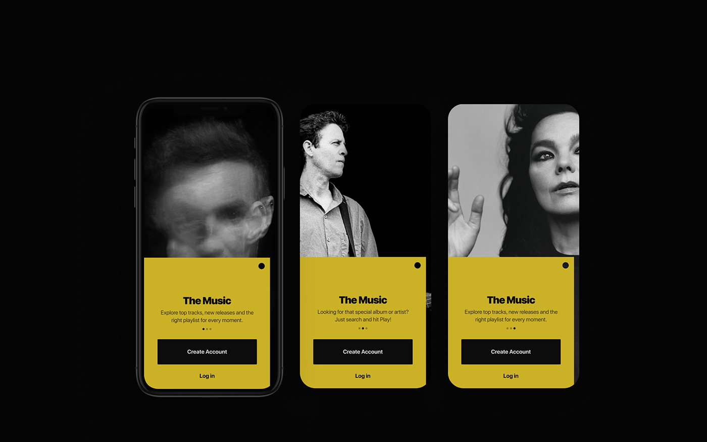 user experiance [ux] user interface [ui] music app branding  player ticket song Album mobile identity